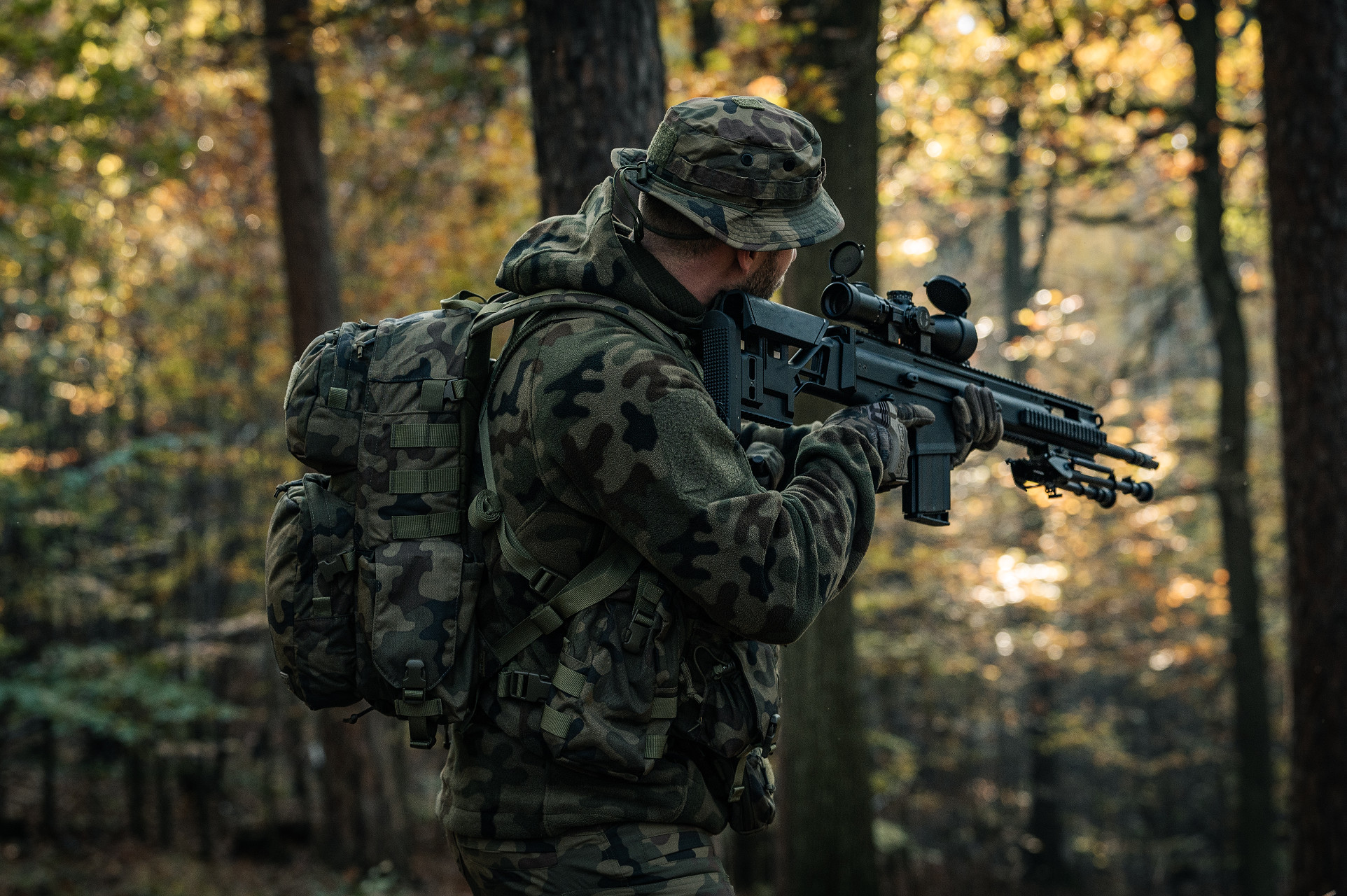 Fleesová mikina Helikon-Tex Patriot Mk2 Hybrid Fleece – wz.93 Pantera PL Woodland