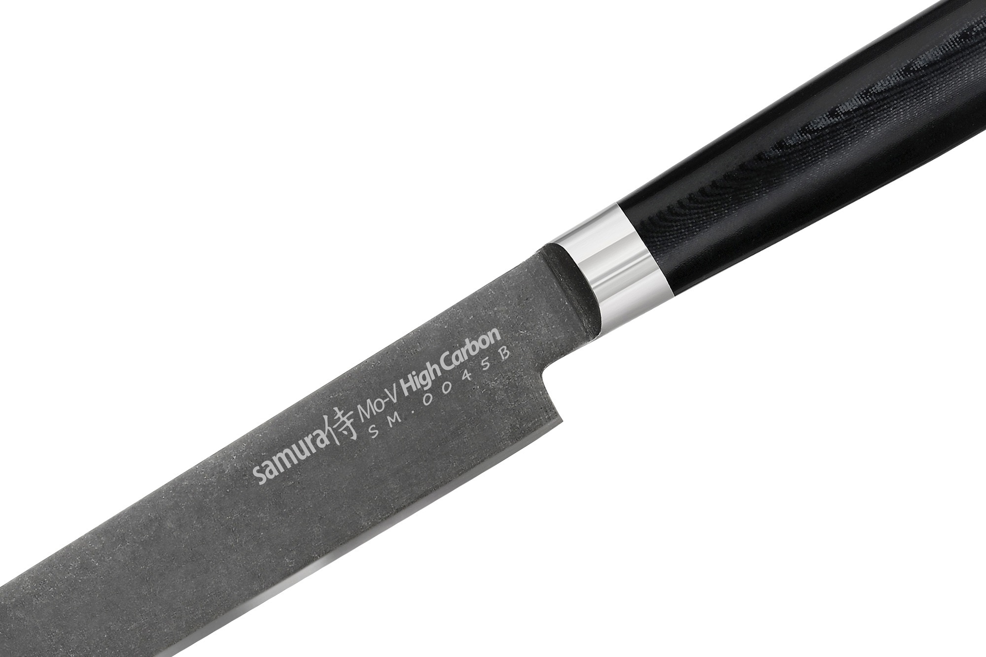 Kuchyňský nůž Samura Mo-V Stonewash Slicing 23 cm – Black
