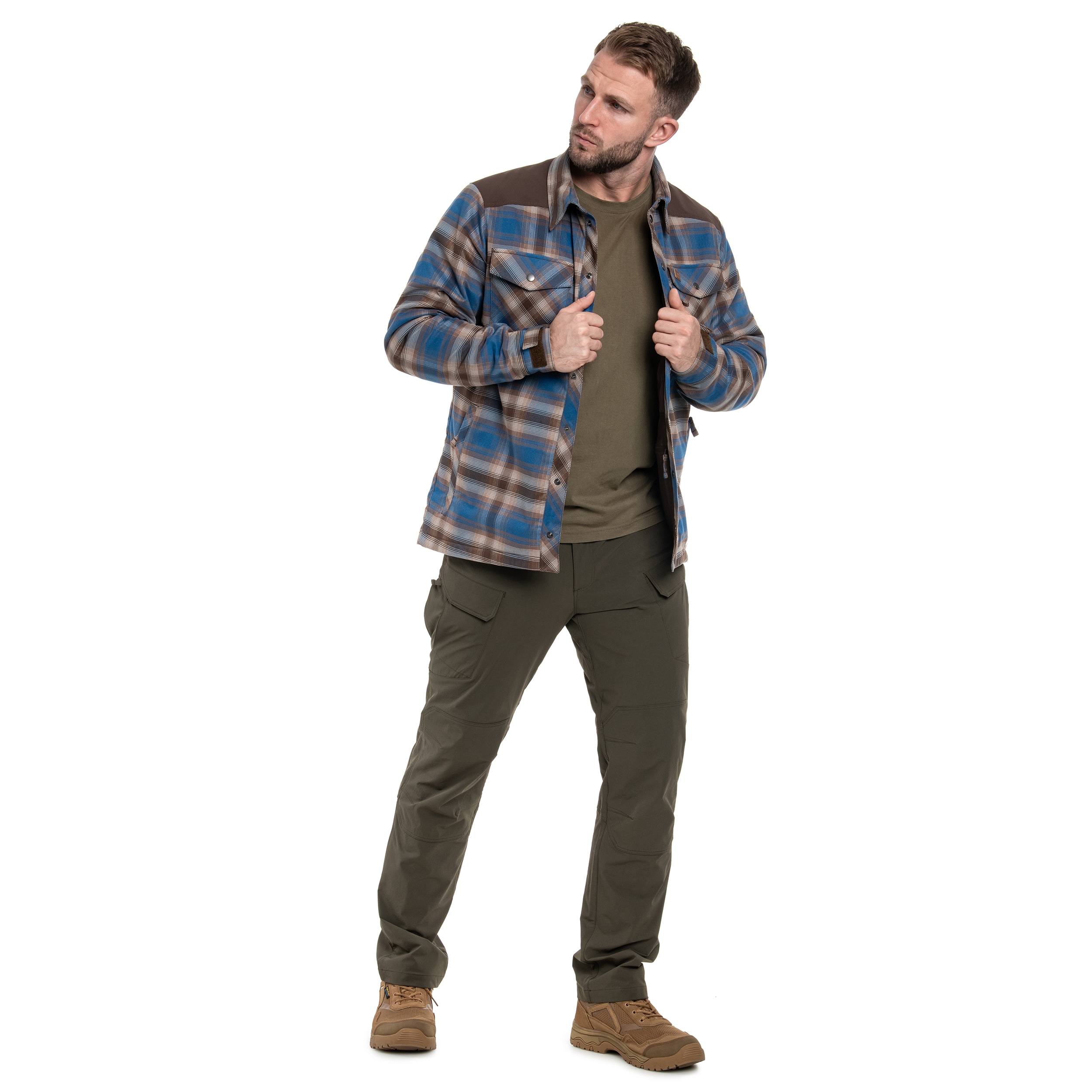 Košile Helikon-Tex Winter Warden Long Sleeve - Forest Blue Plaid