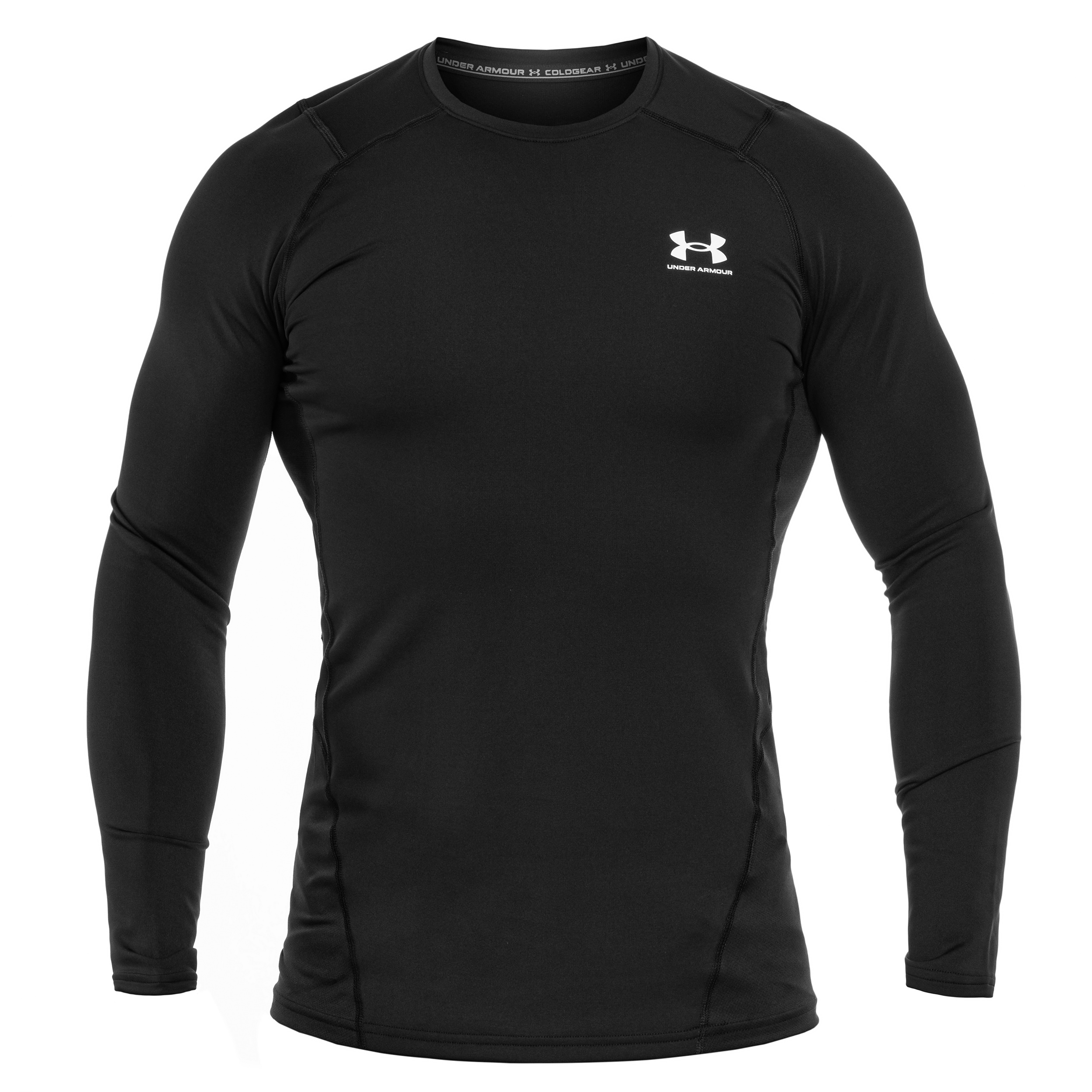 Termoaktivní tričko Under Armour ColdGear Fitted Crew Long Sleeve - Black