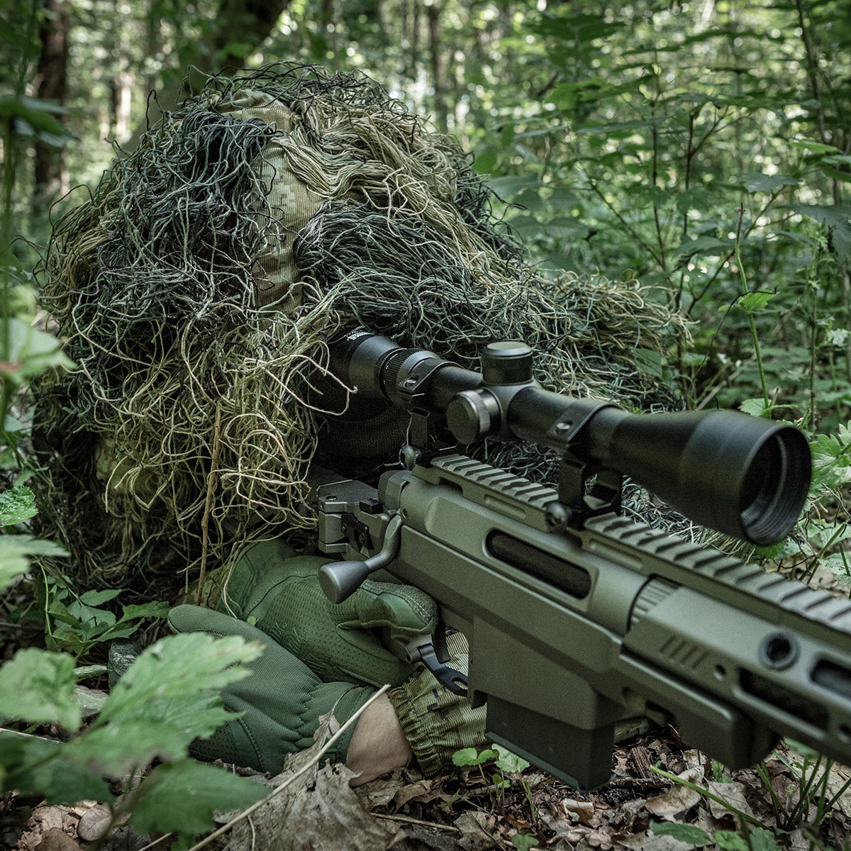 Maskovací oblek MFH Ghillie Camo Parka – Woodland