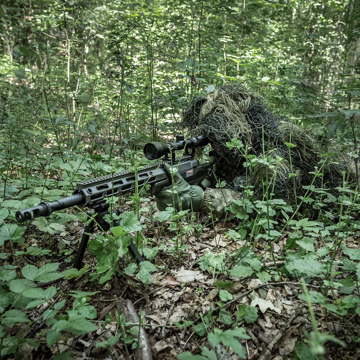 Maskovací oblek MFH Ghillie Camo Parka – Woodland