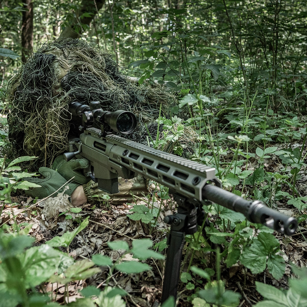 Maskovací oblek MFH Ghillie Camo Parka – Woodland