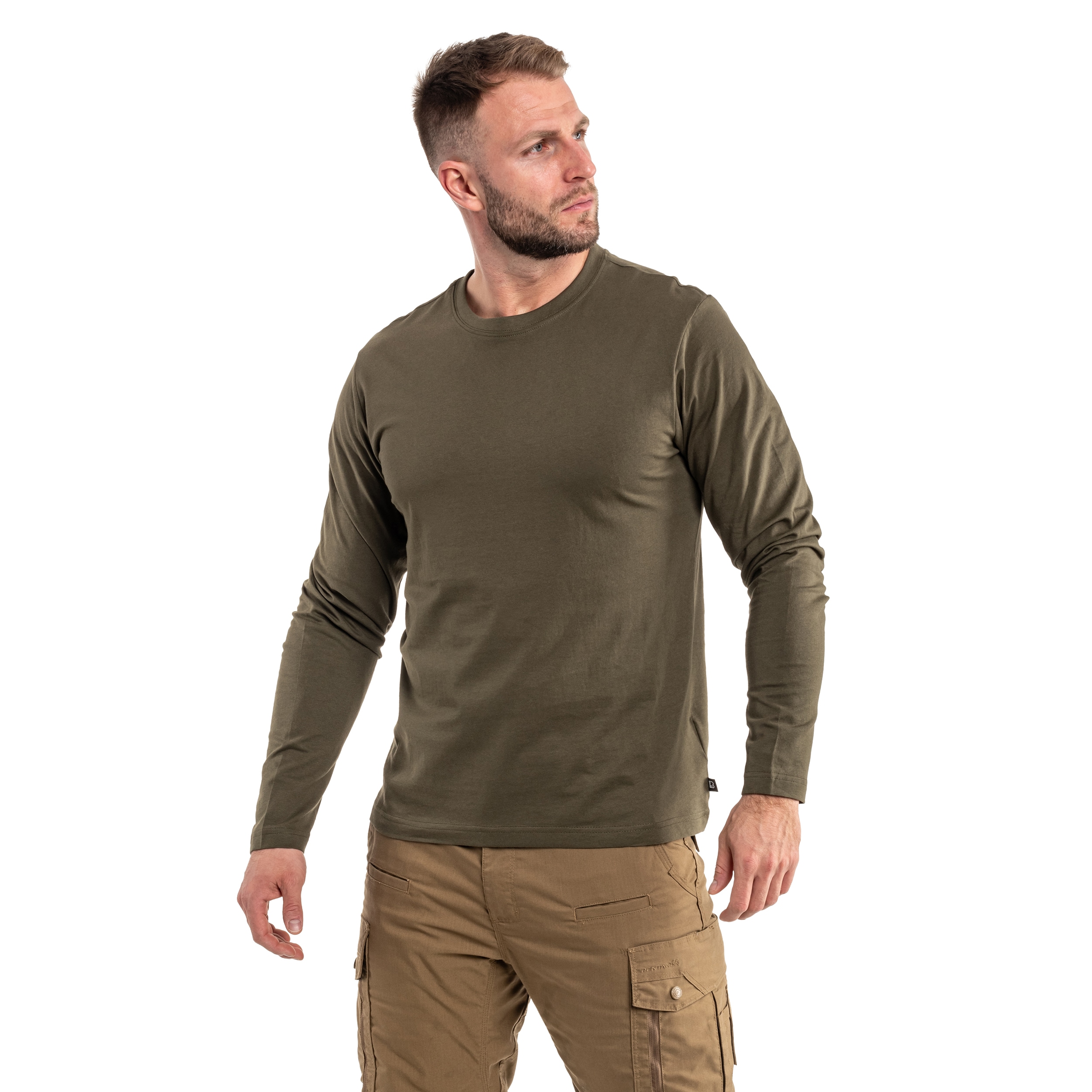 Tričko Brandit Premium Long Sleeve Shirt - Olive