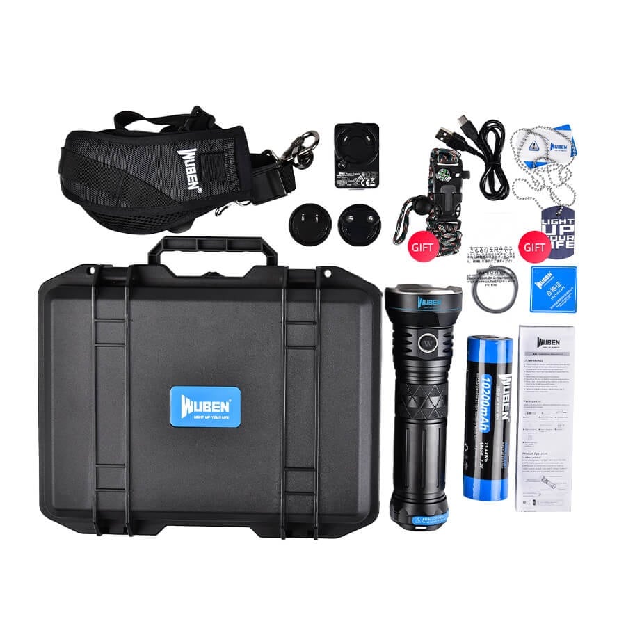 Svítilna Wuben A9 Black - 12 000 lumenů