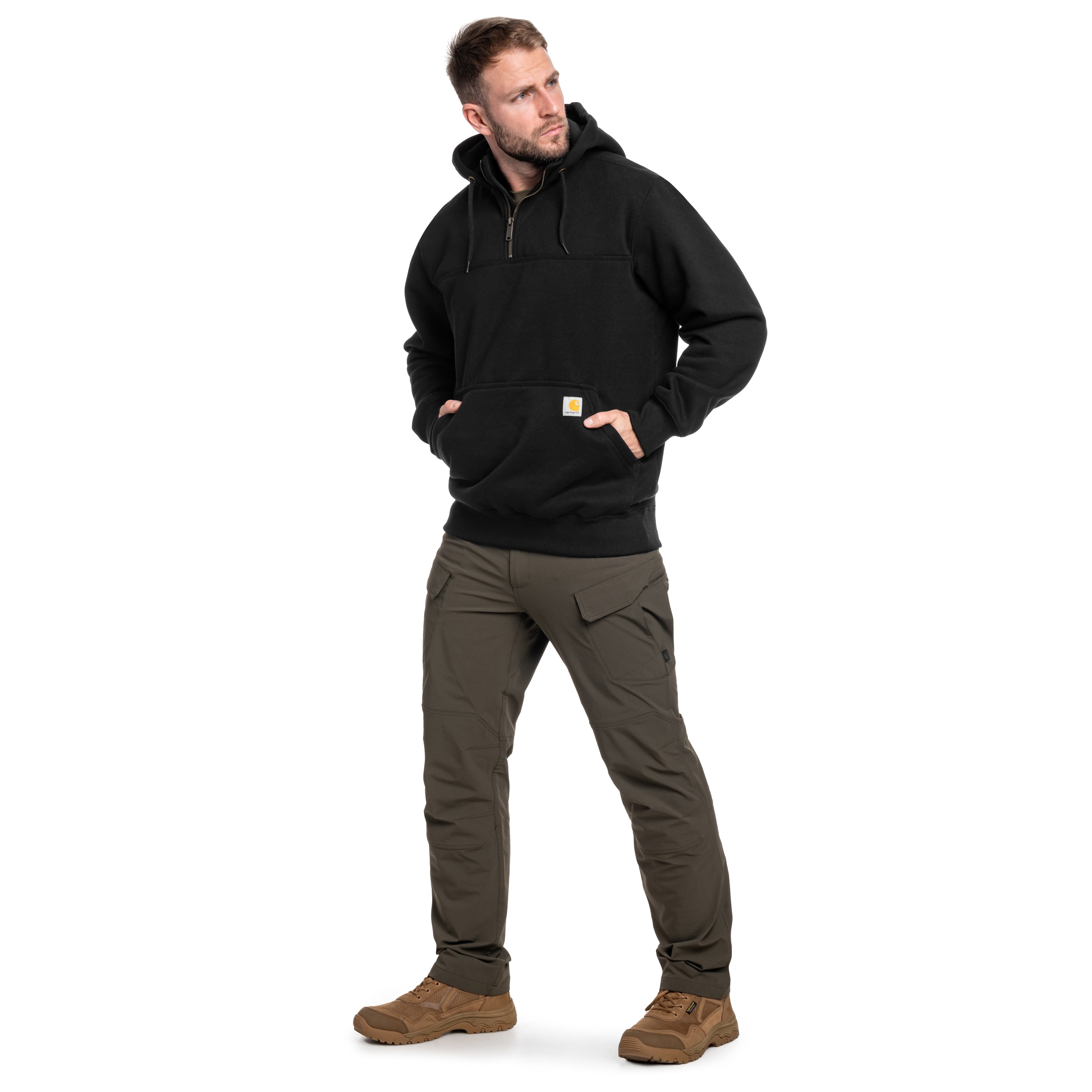 Mikina Carhartt Rain Defender Heavyweight Half Zip - Black