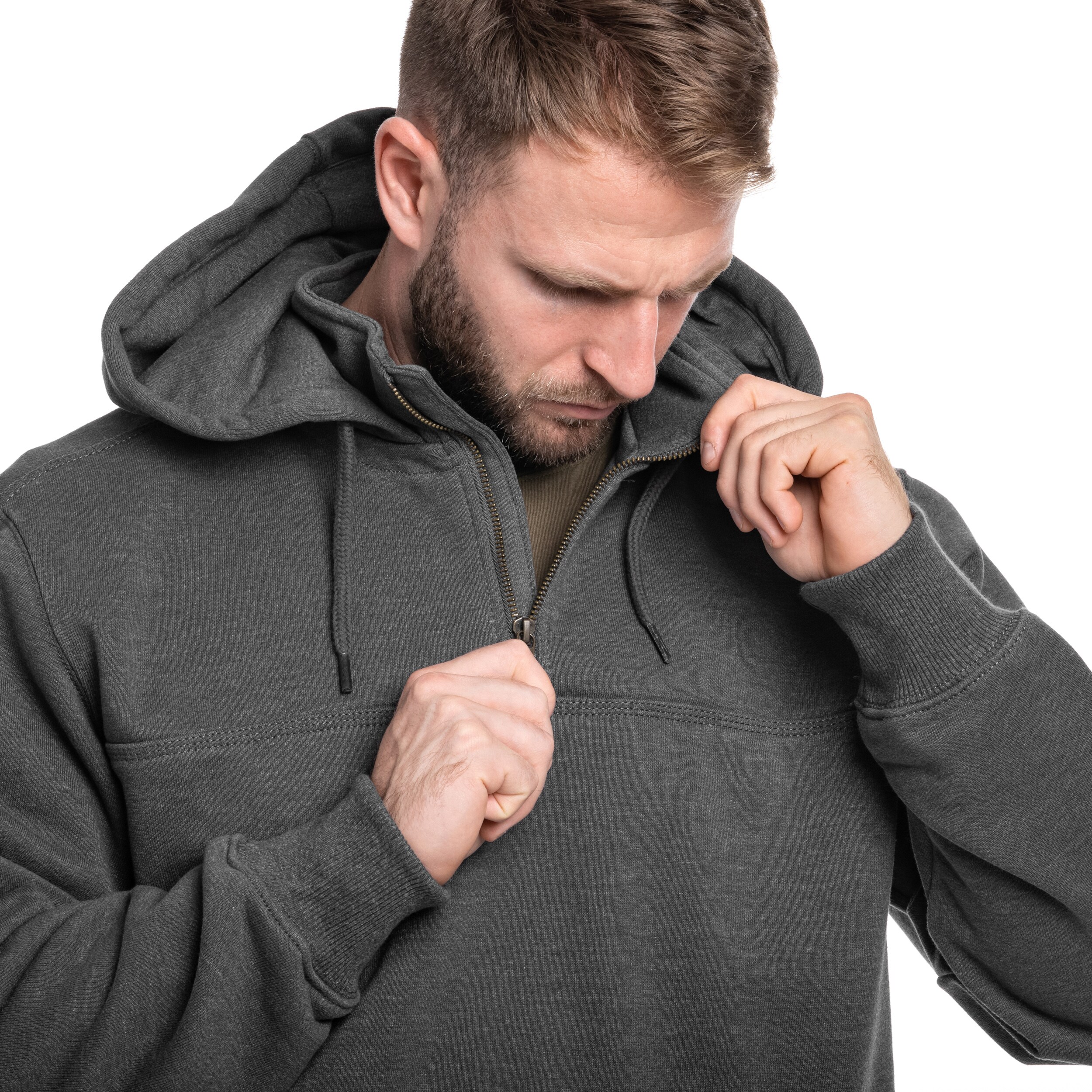 Mikina Carhartt Rain Defender Heavyweight Half Zip - Carbon Heather