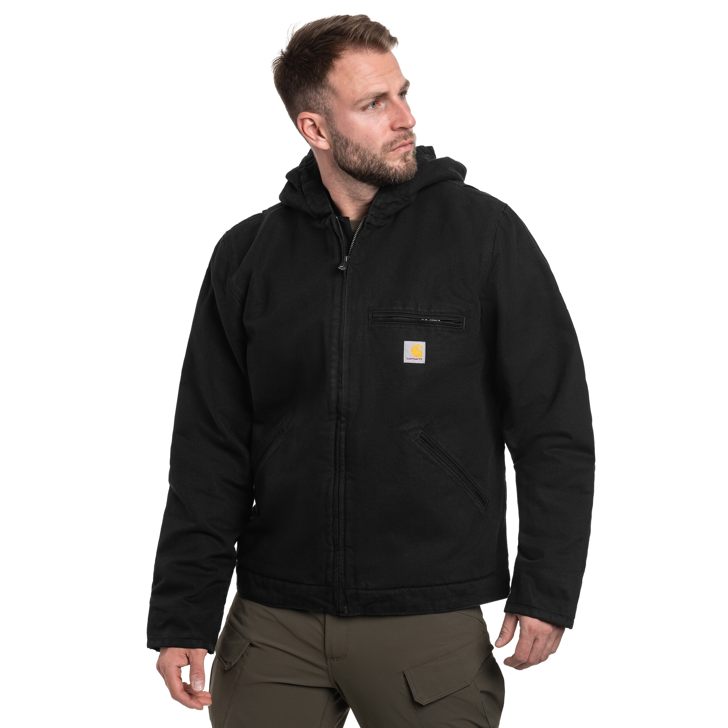 Bunda Carhartt Washed Duck Sherpa Lined - Black