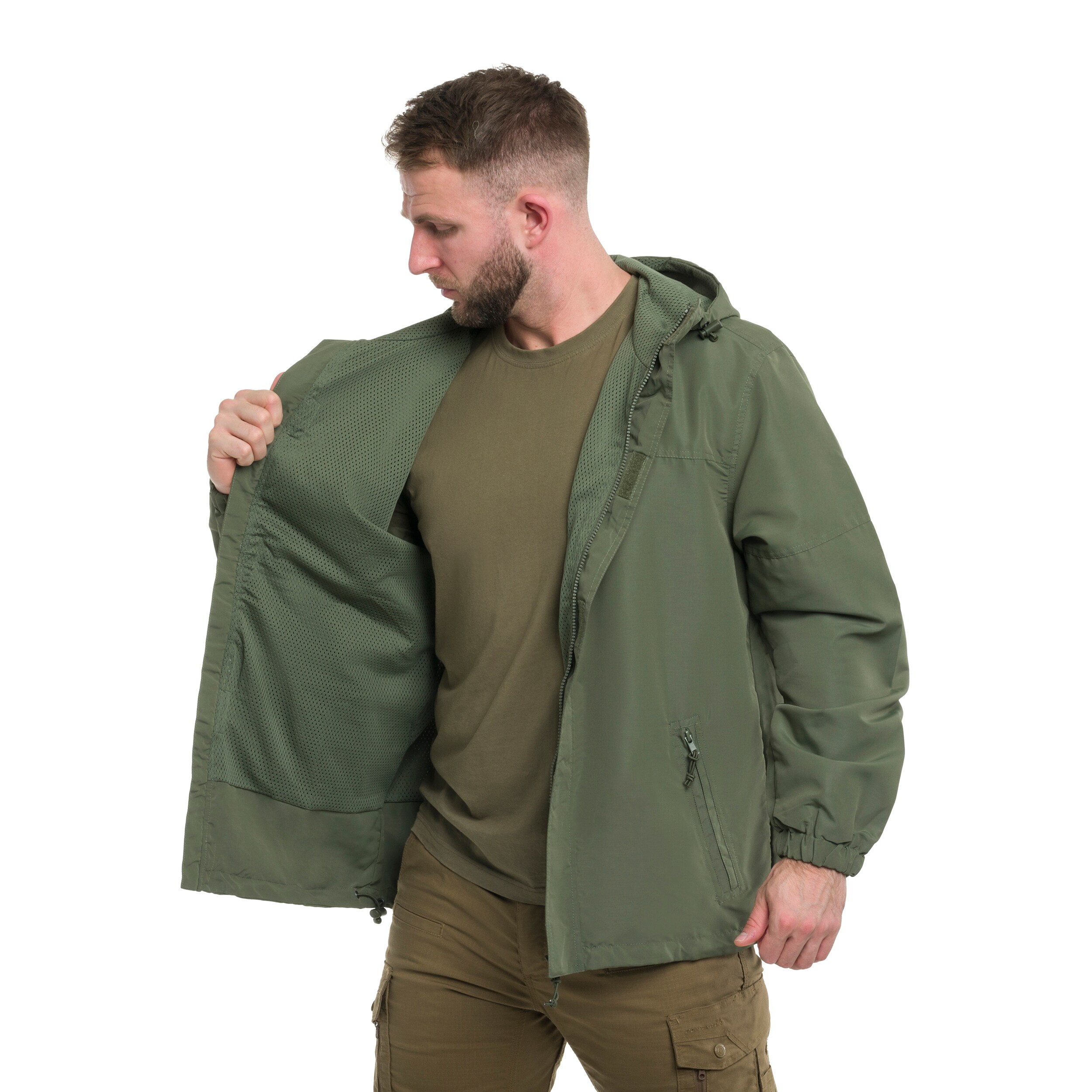 Bunda Brandit Light Windbreaker Frontzip - Olive
