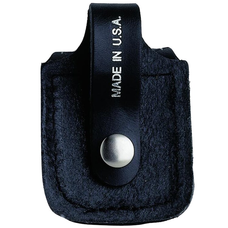 Kožené pouzdro na zapalovač Zippo s poutkem - Black
