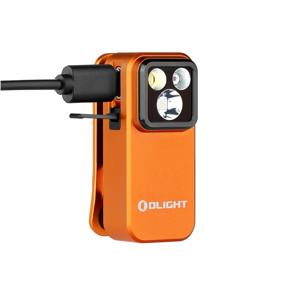 Akumulátorová svítilna Olight Oclip Pro Orange - 500 lumenů