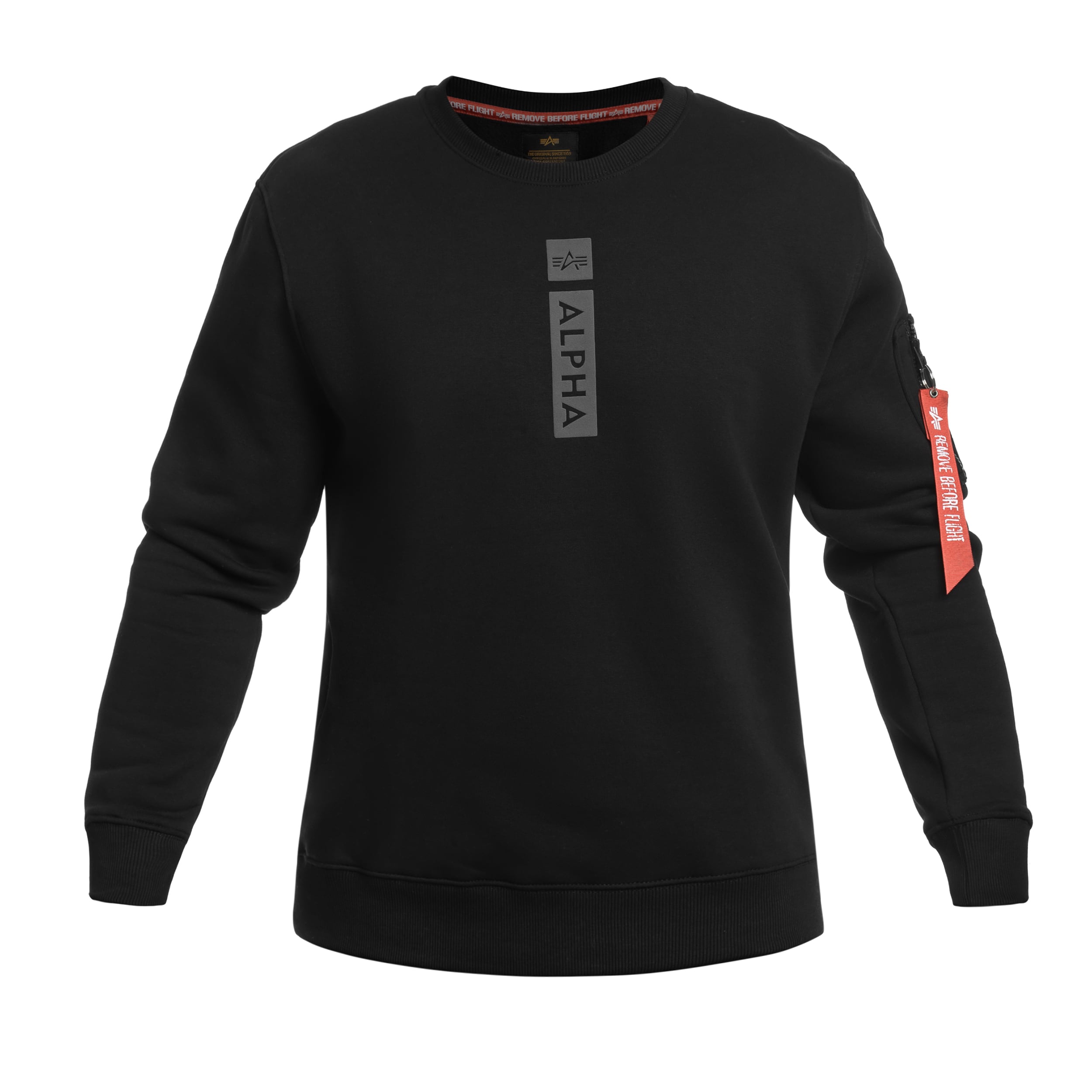 Mikina Alpha Industries Reflective Print Sweater - Black