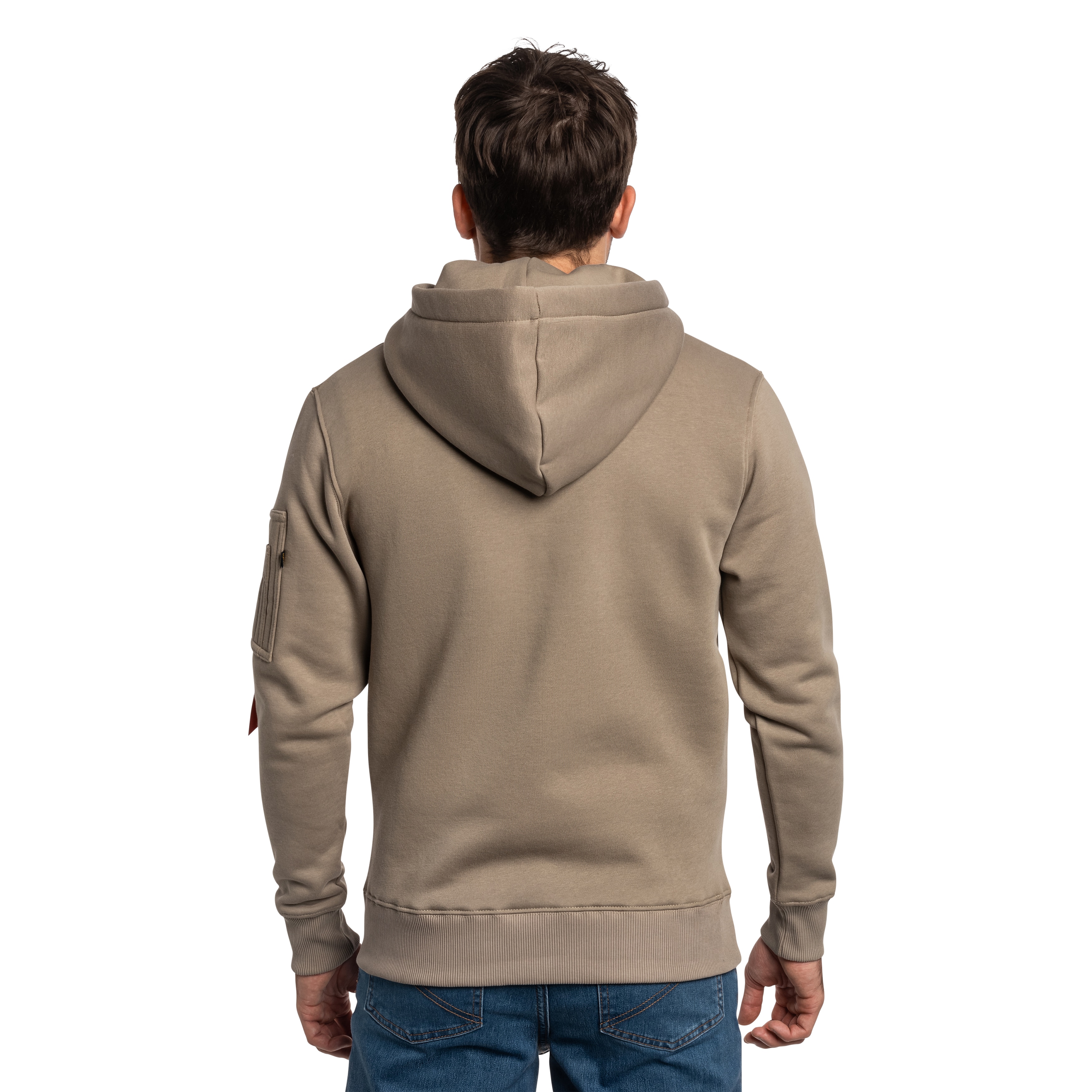 Mikina Alpha Industries Alpha Puff Print Hoodie - Vintage Sand