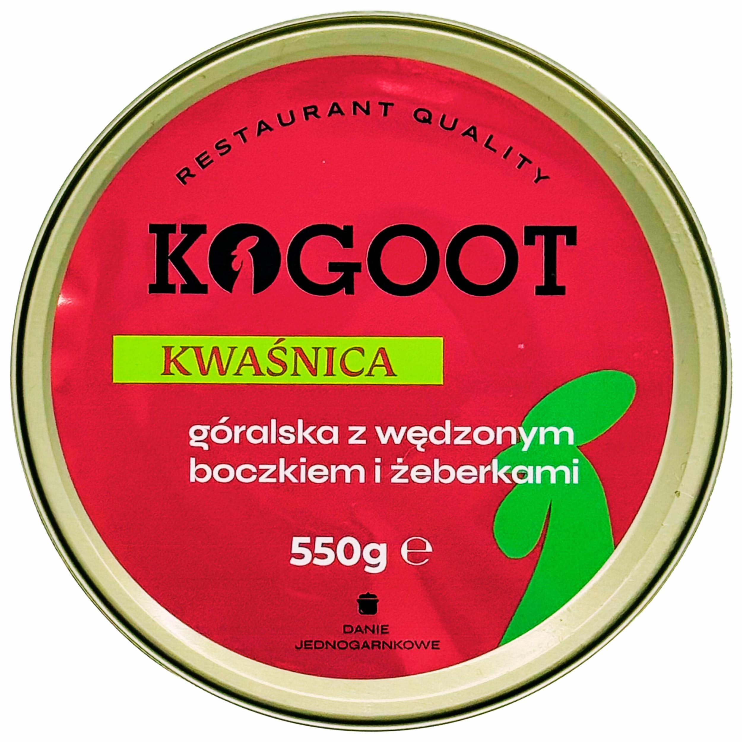Konzervované potraviny Kogoot – Horský kyselý guláš s uzeným bůčkem a žebírky 550 g