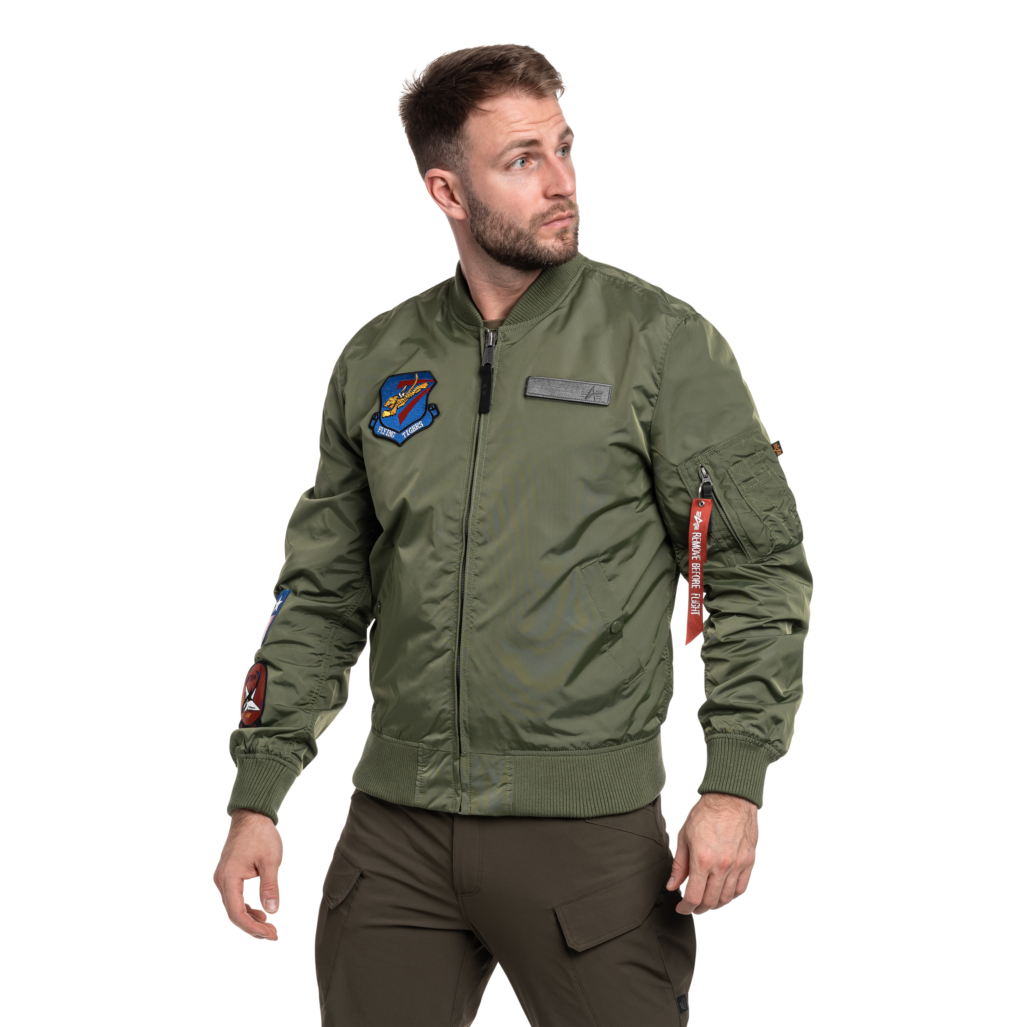 Bunda Alpha Industries MA-1 TT Flying Tigers - Sage Green
