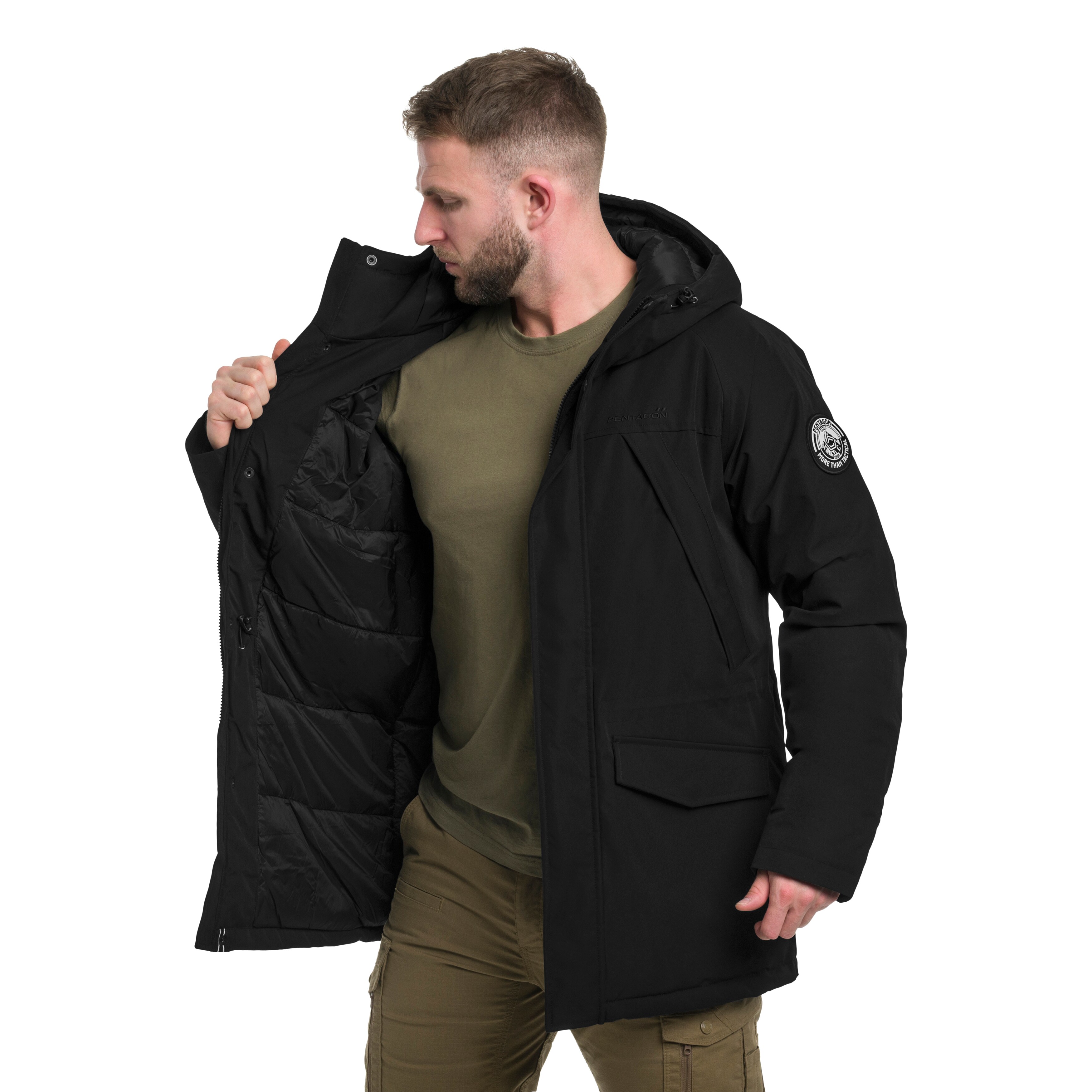 Bunda Pentagon Elements Parka - Black