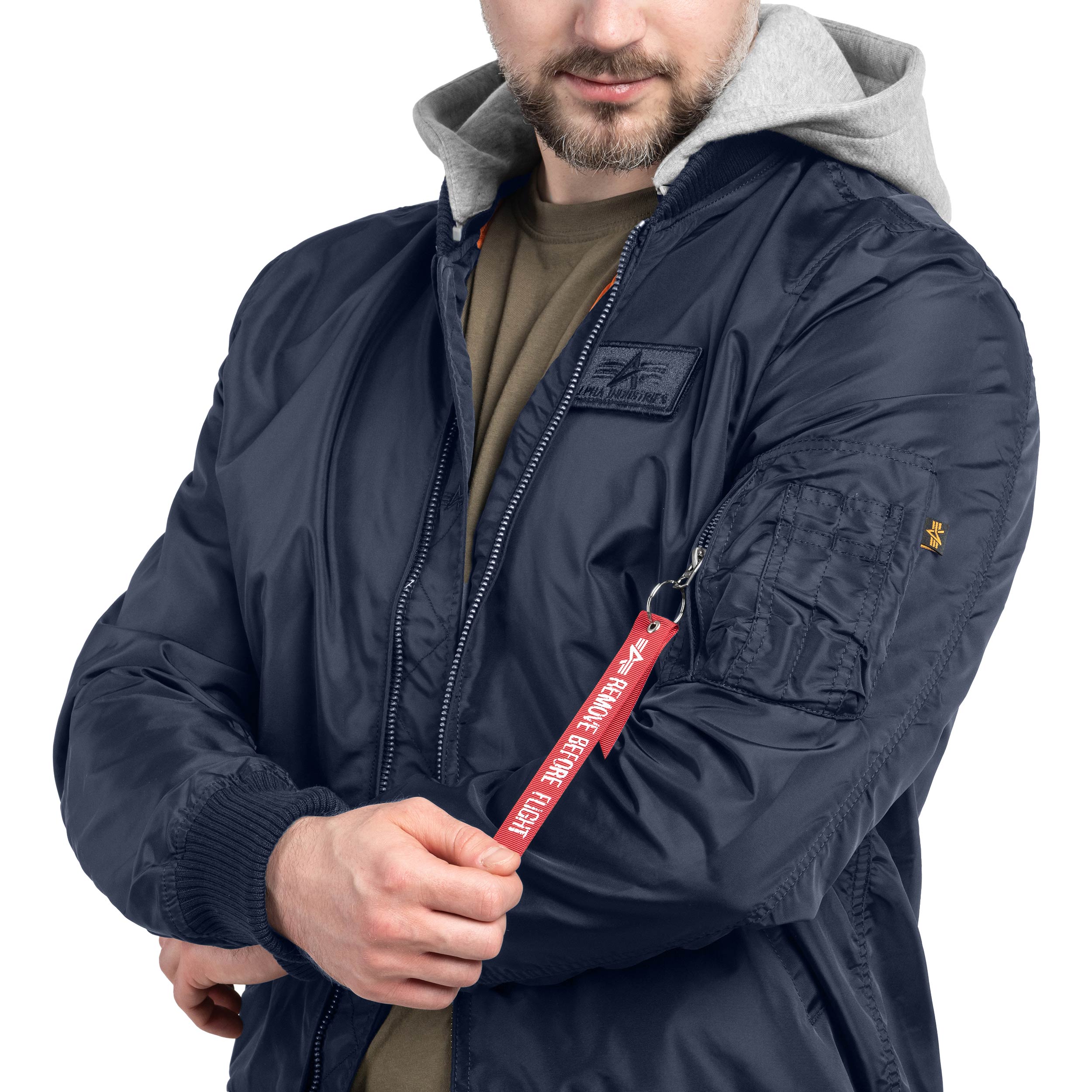 Bunda Alpha Industries MA-1 TT Hood - Replica Blue