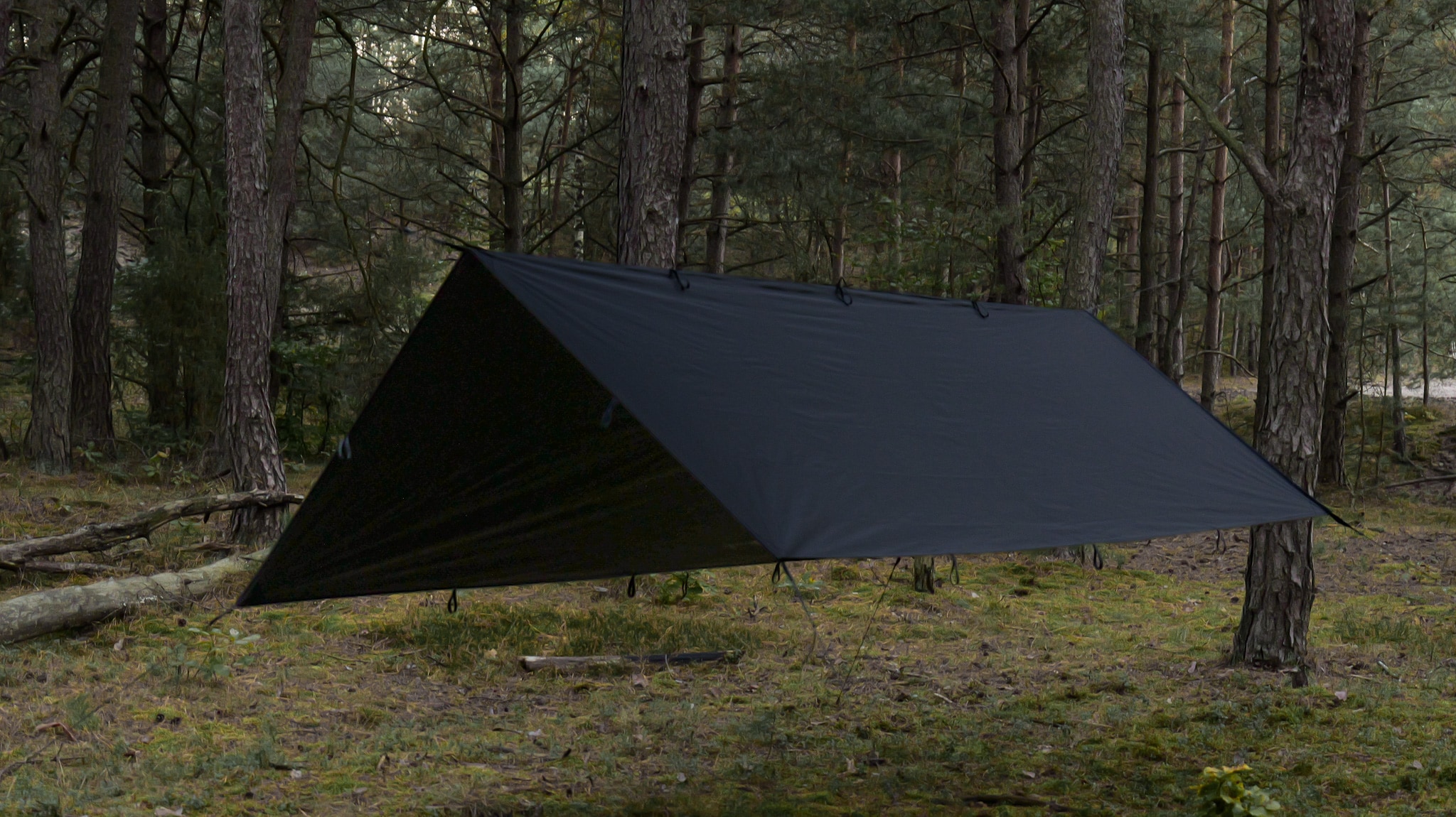 Bivakovací plachta TigerWood Tarp T2 3 × 2 m – Black