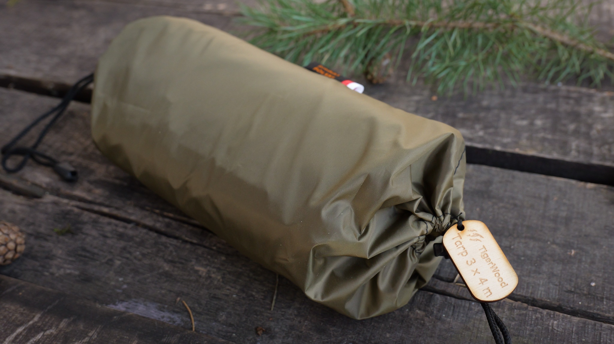 Bivakovací plachta TigerWood Tarp T2 3 × 4 m – Khaki
