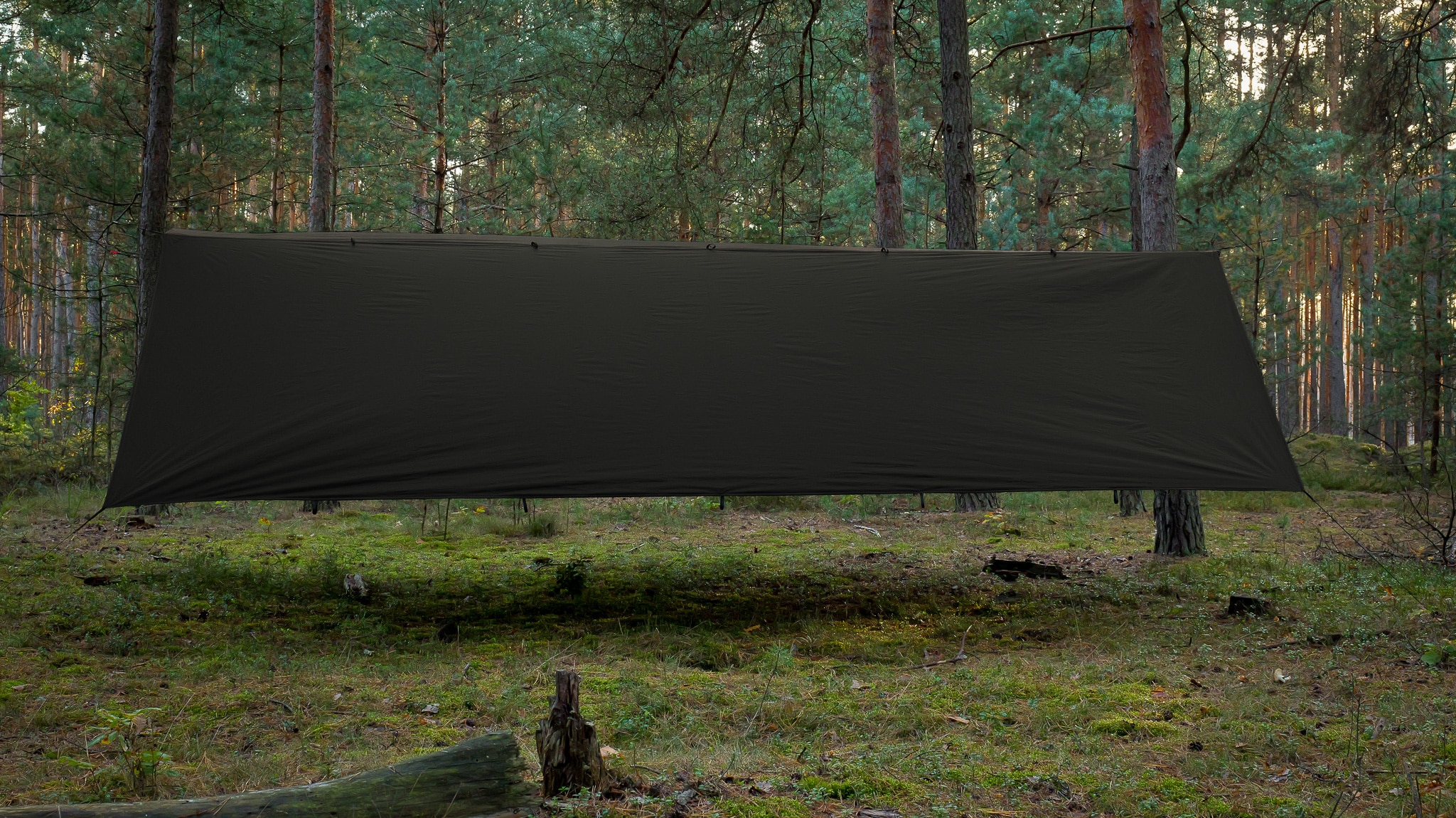 Bivakovací plachta TigerWood Tarp T2 3 × 4 m – Dark Khaki