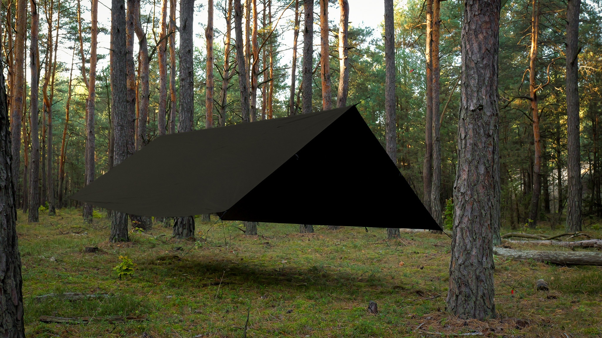 Bivakovací plachta TigerWood Tarp T2 3 × 4 m – Dark Khaki