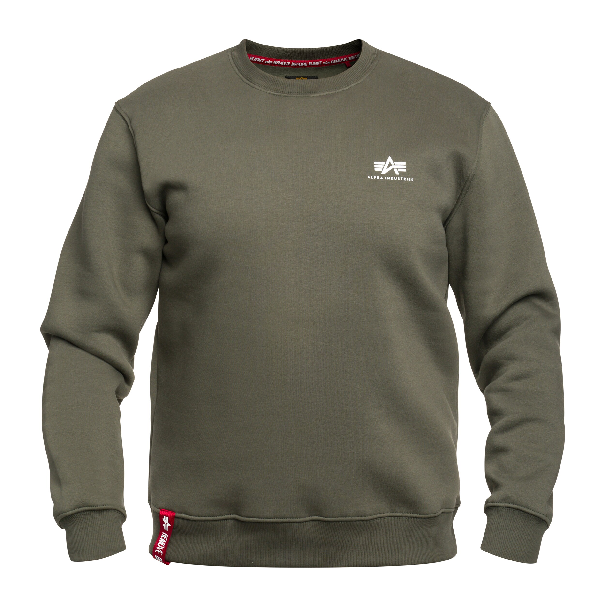 Mikina Alpha Industries Basic Sweater Small Logo - Dark Olive