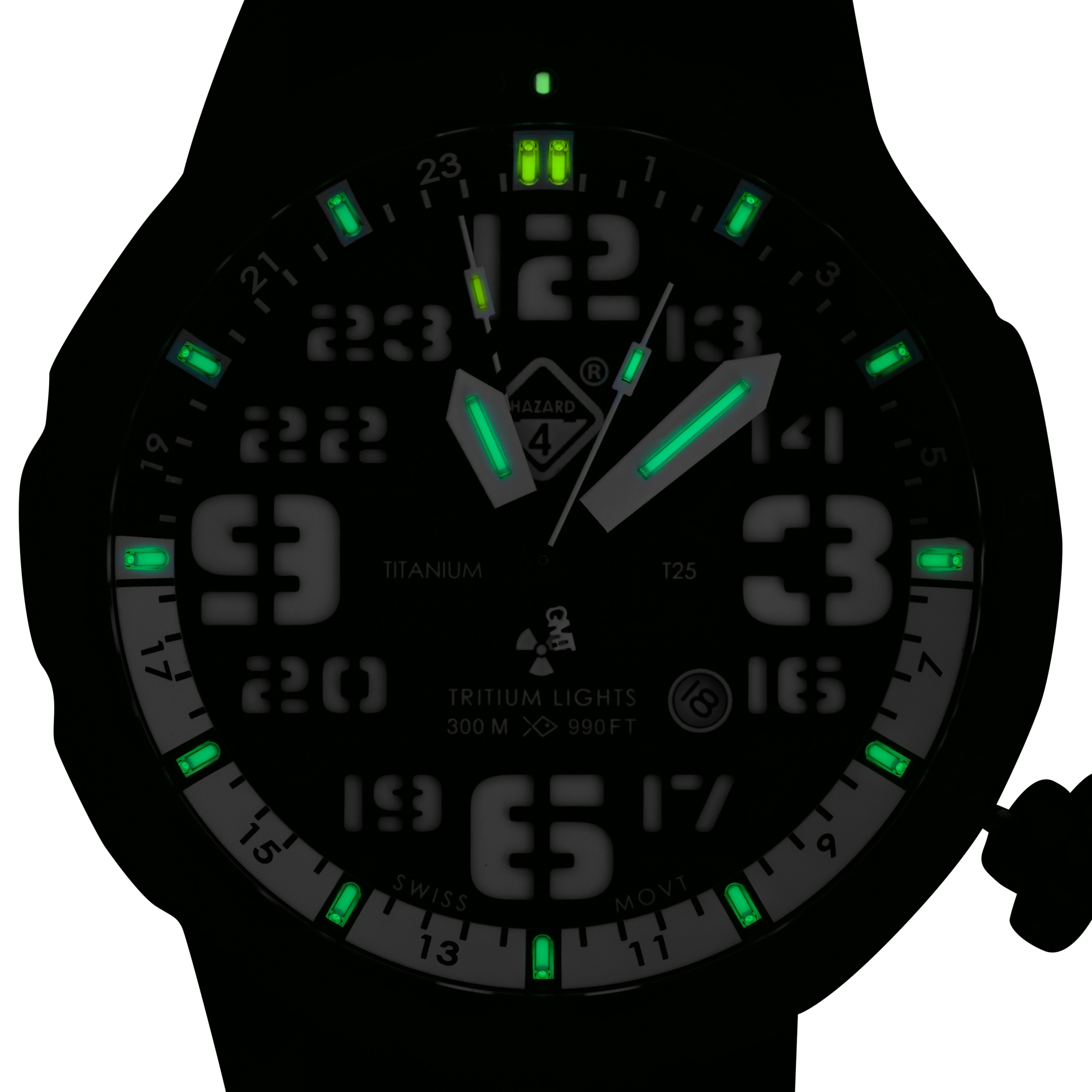 Hodinky Hazard 4 Heavy Water Diver Nightwatch GMT – Black