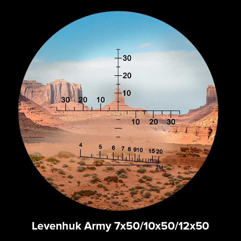 Dalekohled Levenhuk Army 7x50 s zaměřovacím křížem