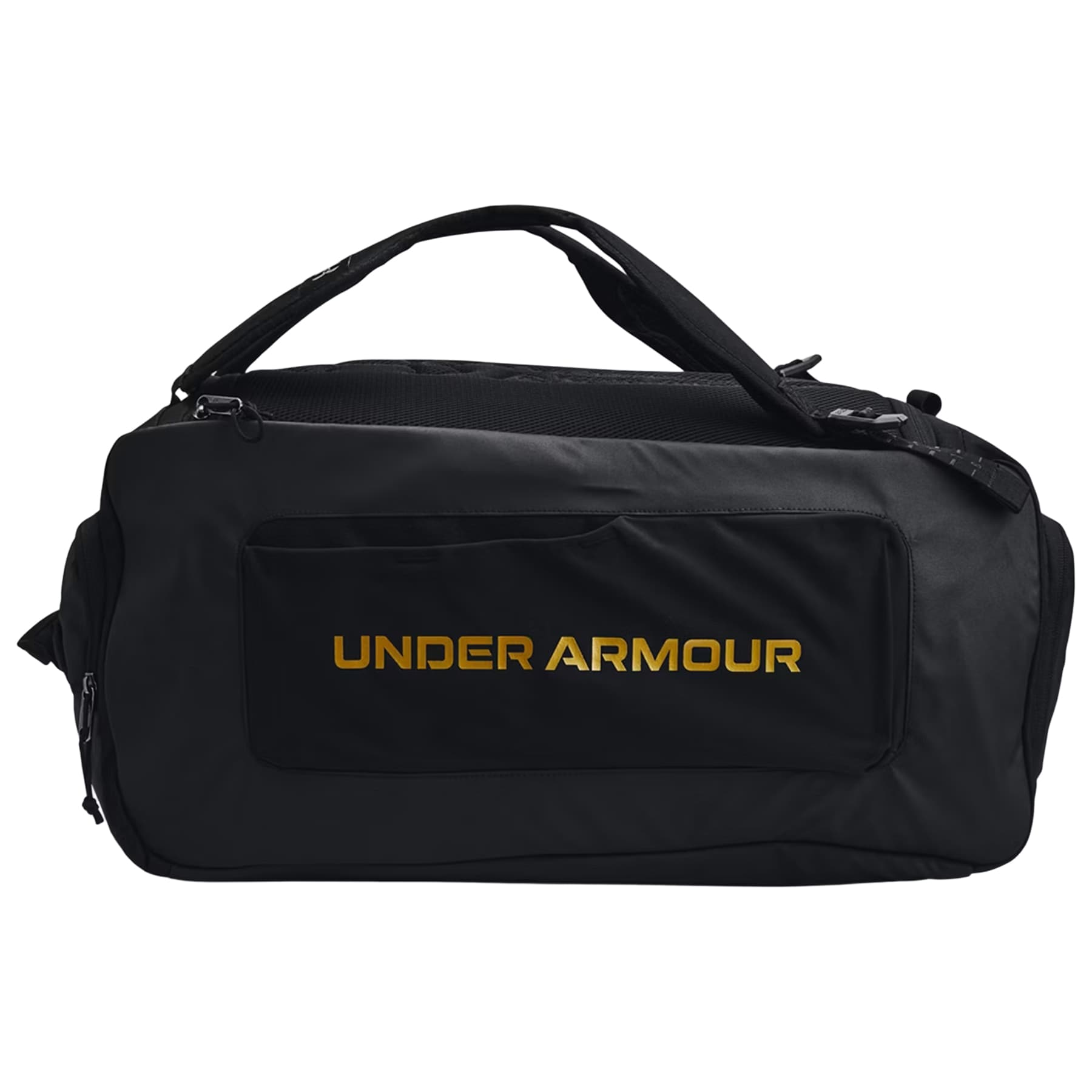 Taška Under Armour Duo BP Duffle S 50 l - Black / Metallic Gold