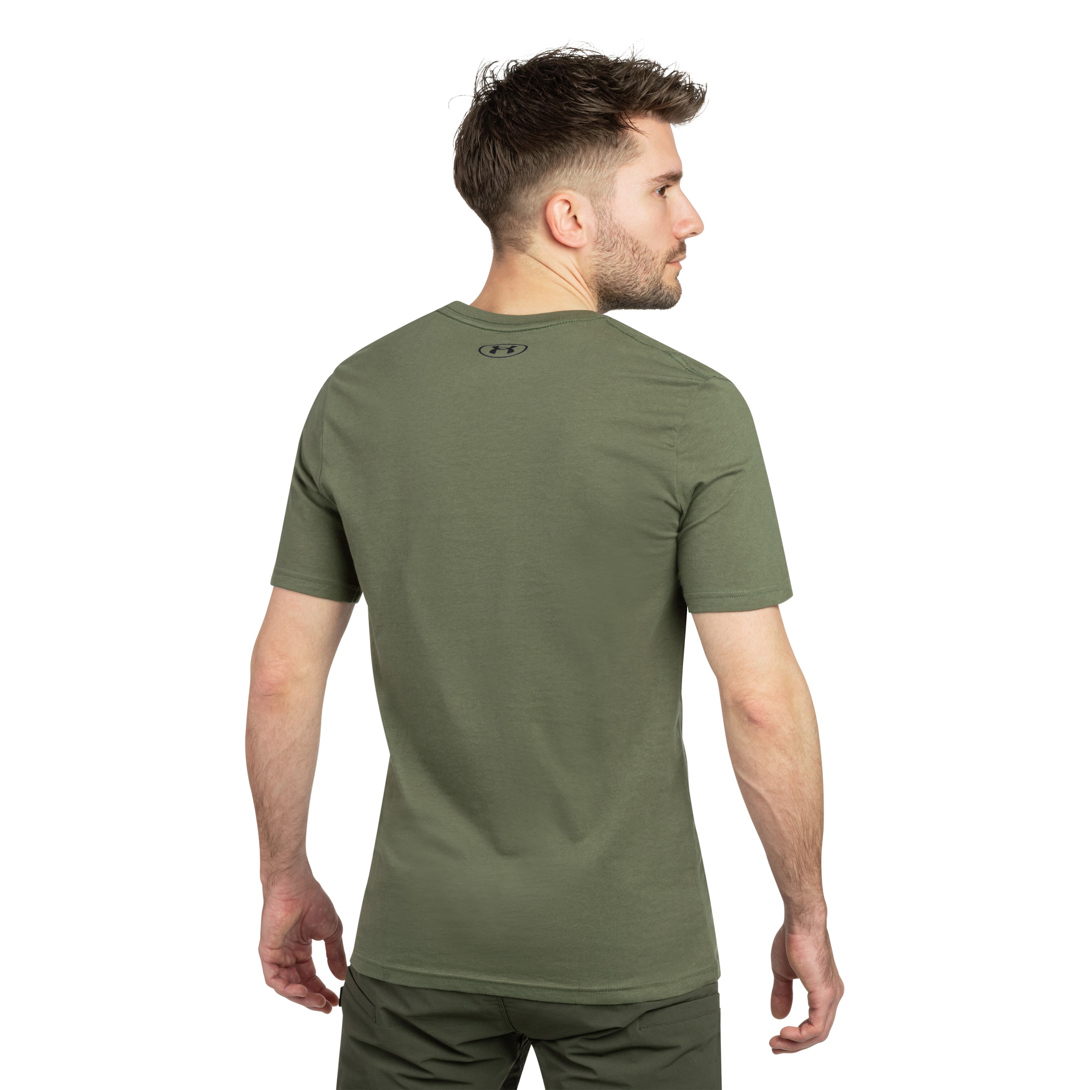 Tričko Under Armour Left Chest Logo - Marine OD Green/Black