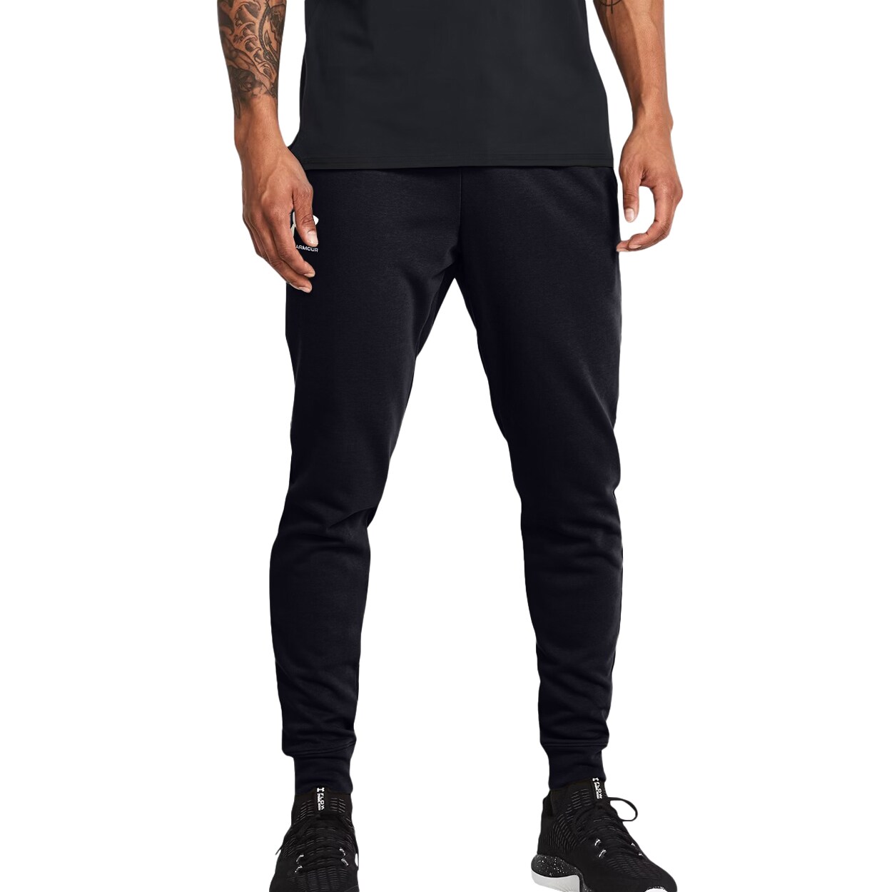 Kalhoty Under Armour Rival Terry Jogger - Black/Onyx White