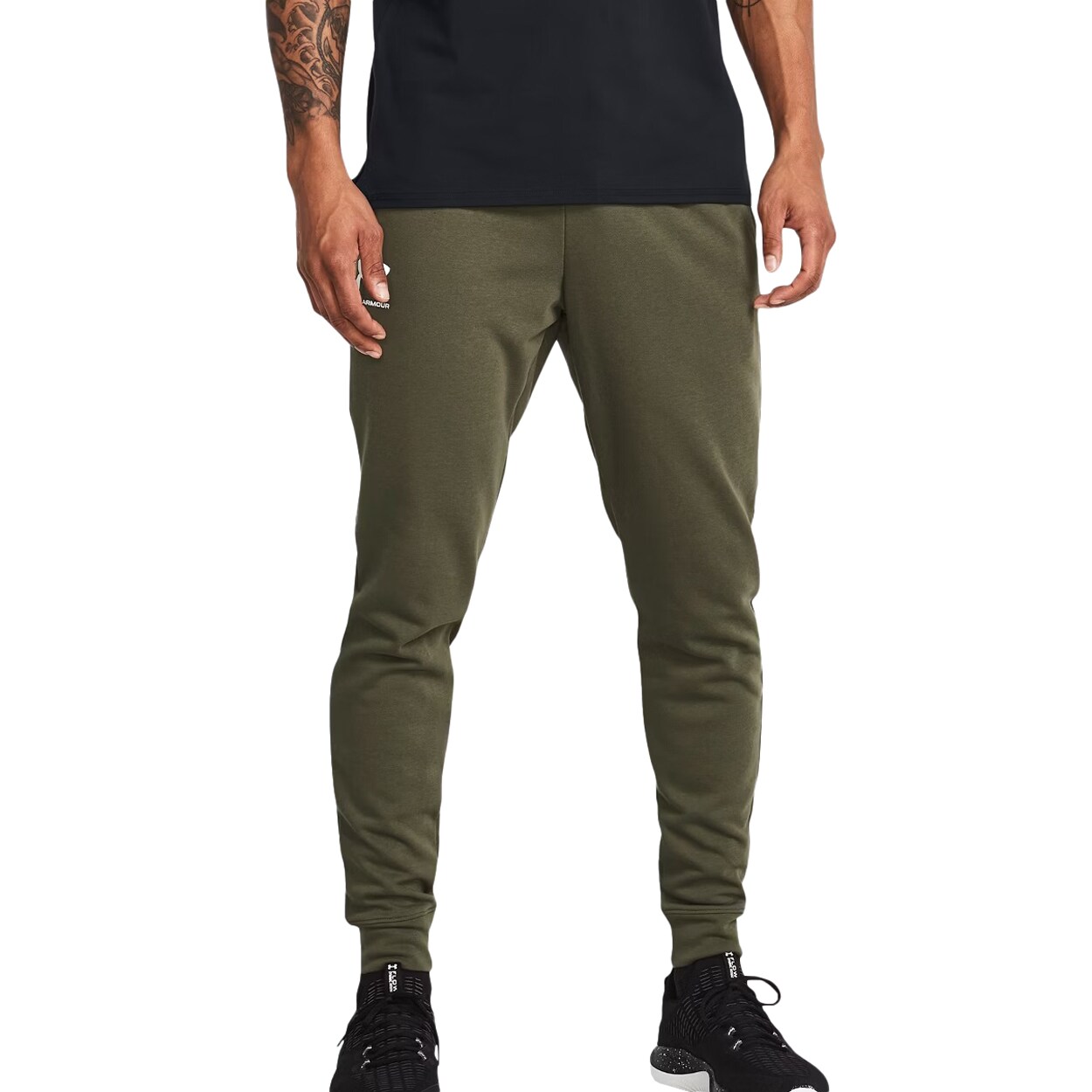 Kalhoty Under Armour Rival Terry Jogger - OD Green/Onyx White