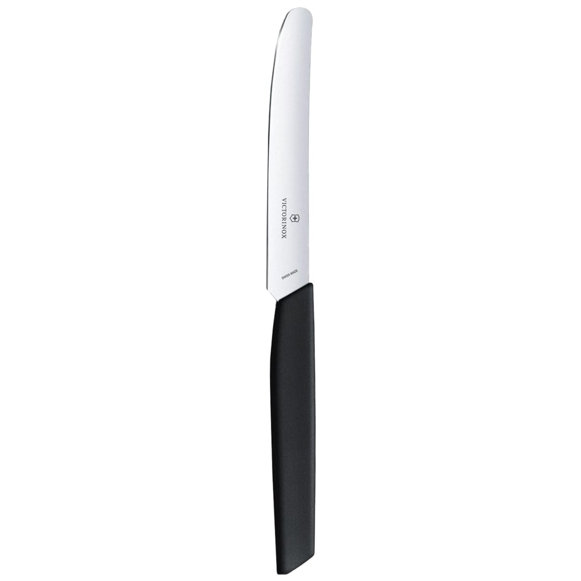 Kuchyňský nůž Victorinox Swiss Modern Black 11 cm – hladká čepel se zaoblenou špičkou