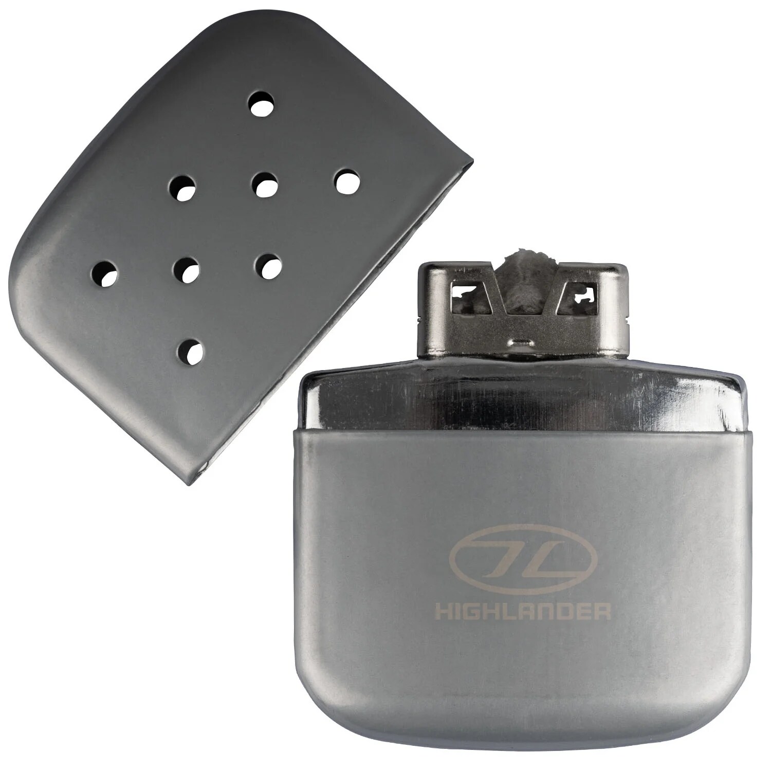 Katalytický ohřívač Highlander Pocket Furnace Handwarmer - stříbrný