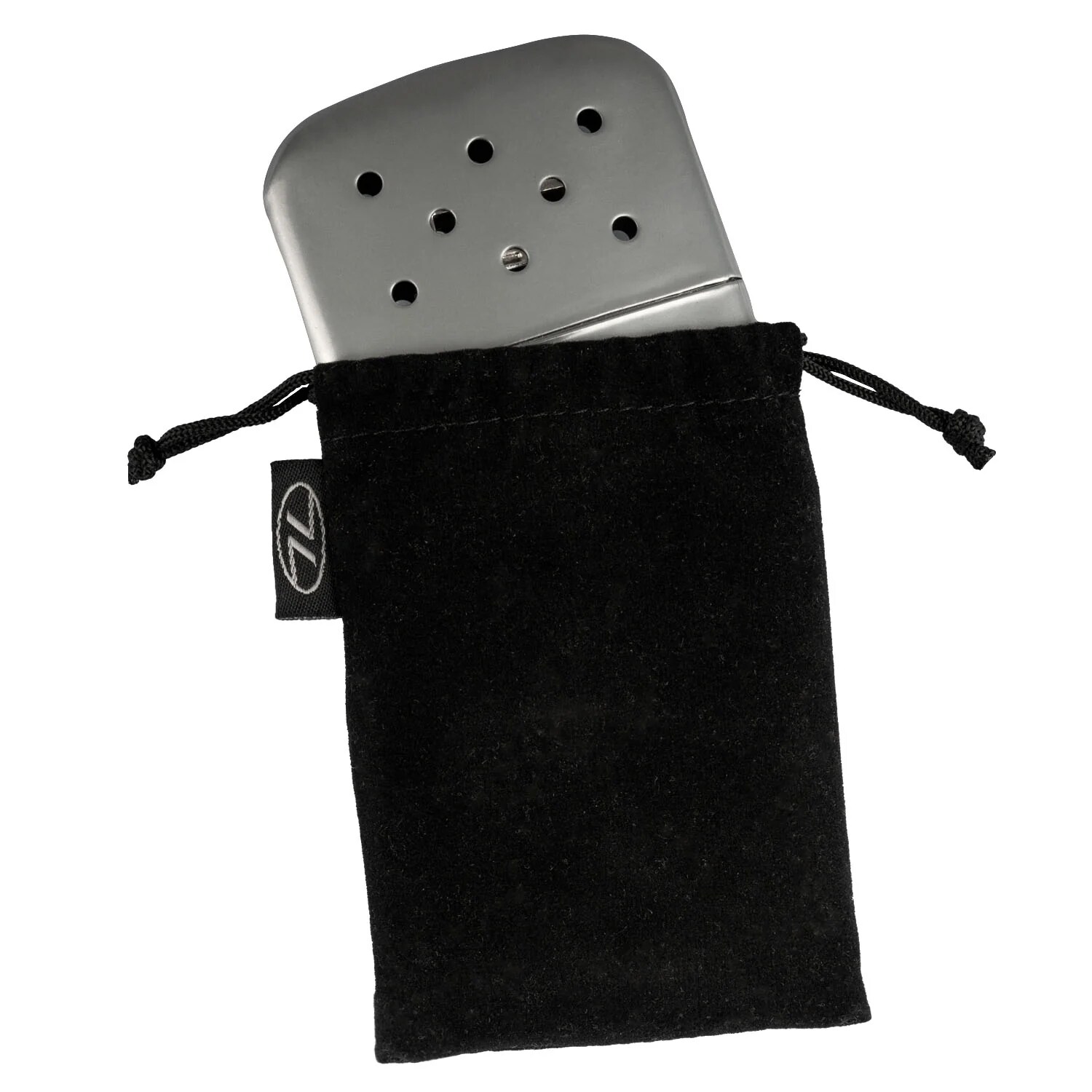 Katalytický ohřívač Highlander Pocket Furnace Handwarmer - stříbrný