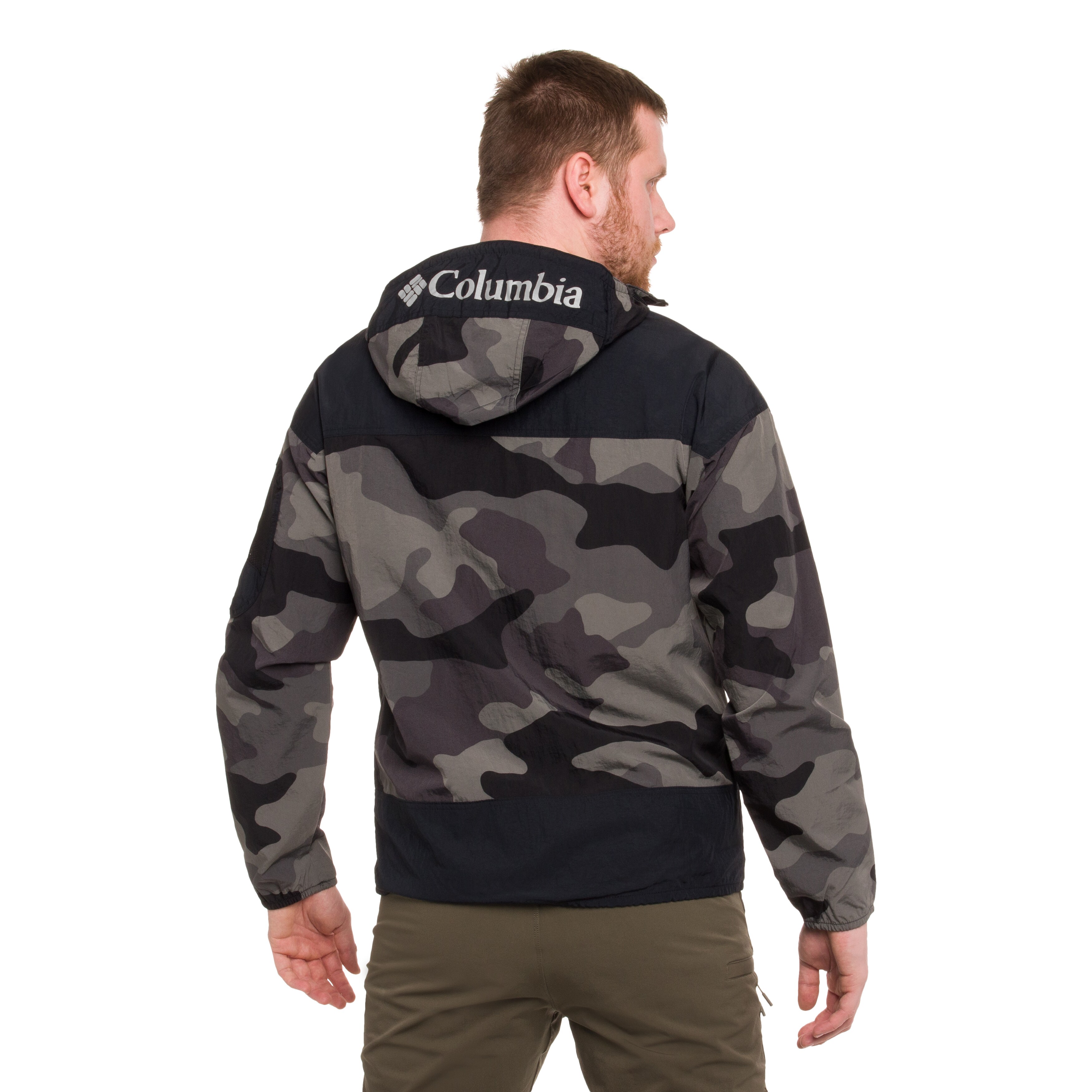 Bunda Columbia Challenger II Printed Windbreaker - Black Mod Camo/Black