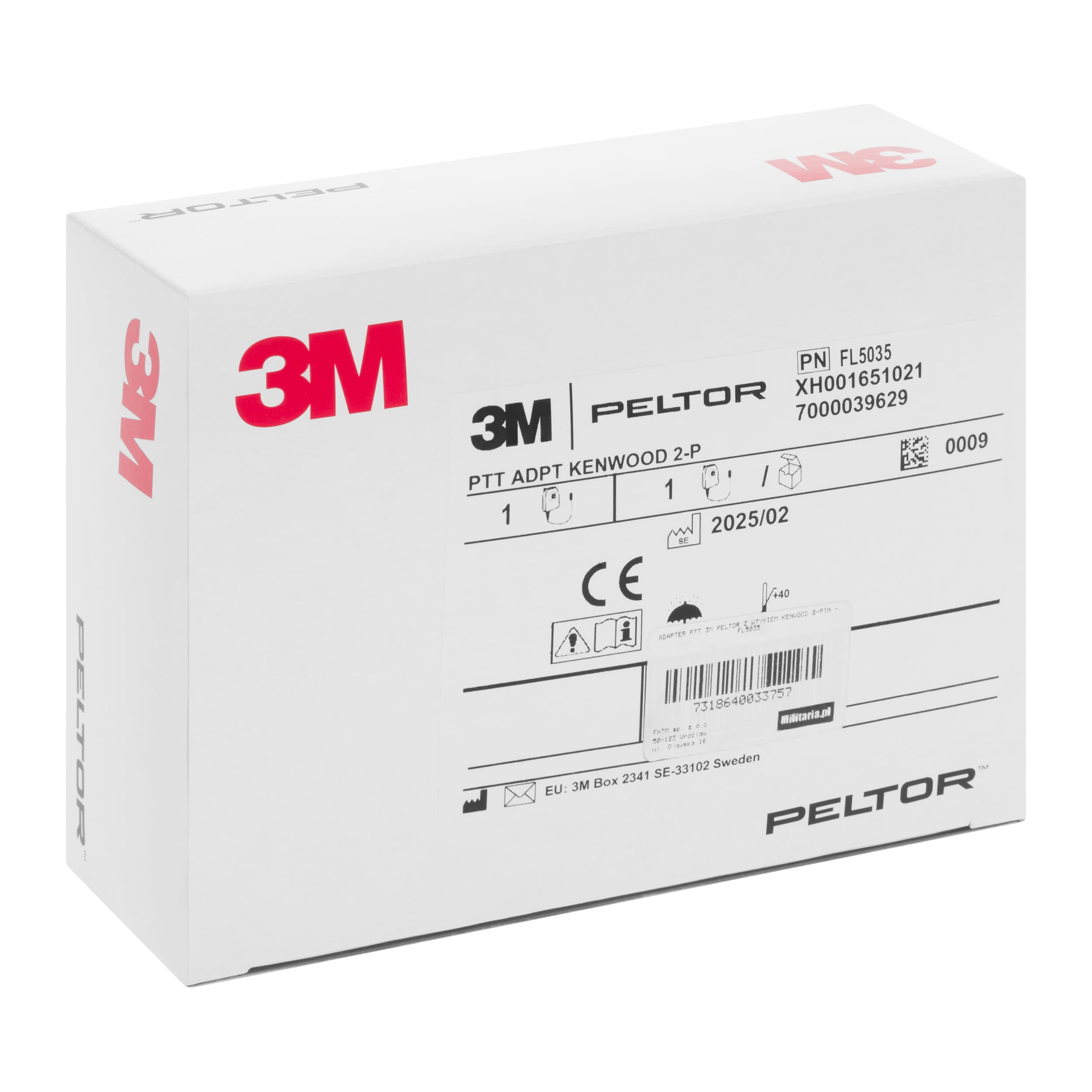 Tlačítko PTT 3M Peltor konektor Kenwood