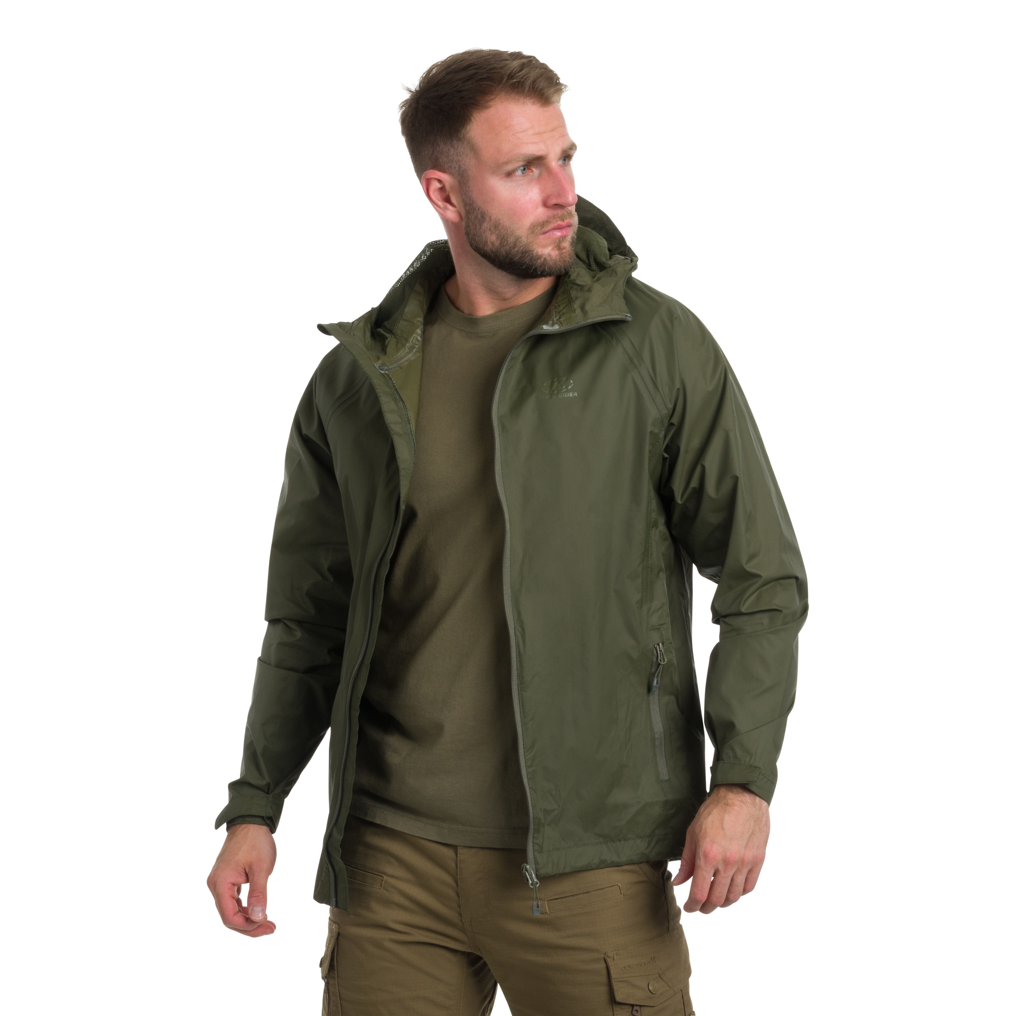 Bunda Highlander Outdoor Stow & Go Pack Away V2 - Olive Green