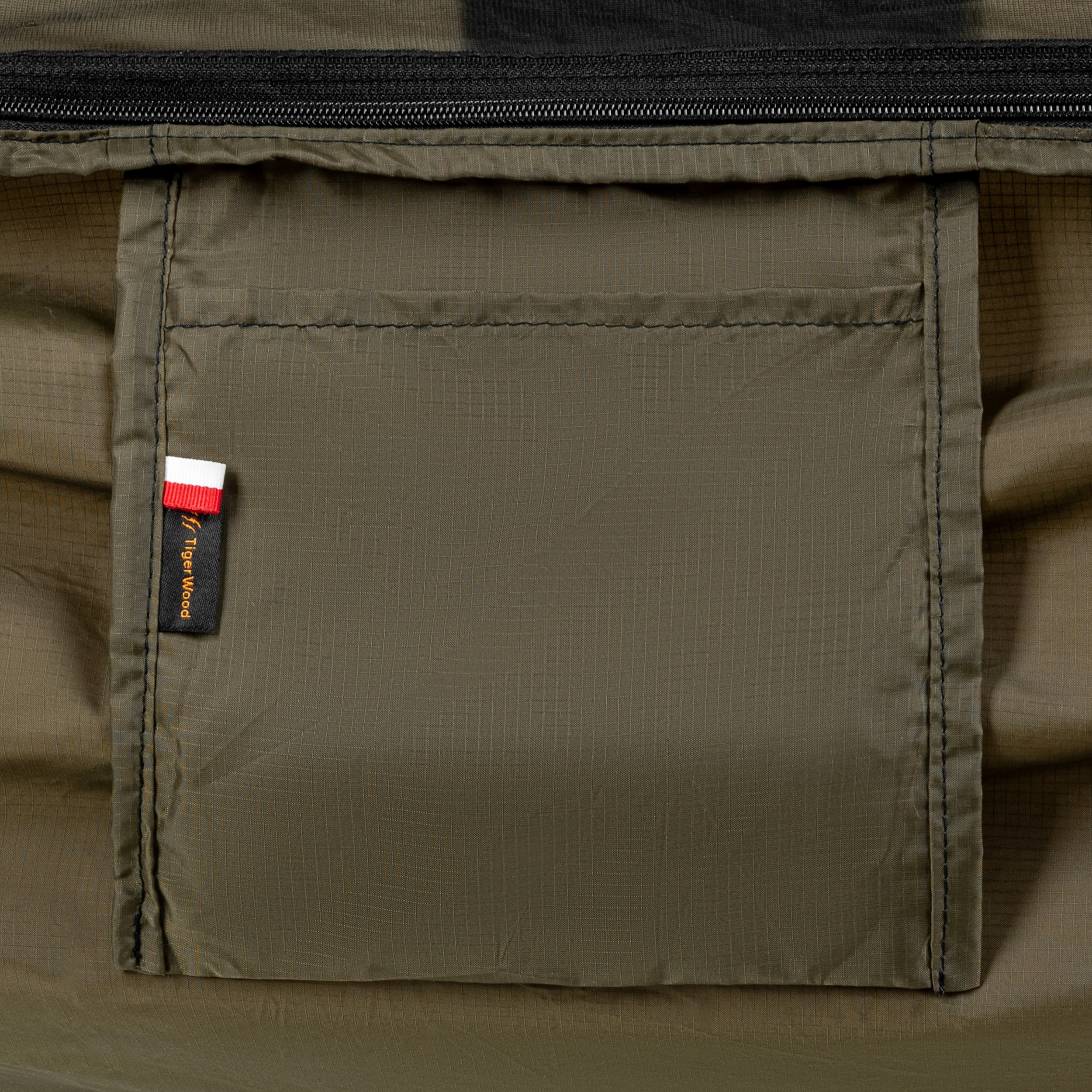 Ultralehký houpací síť TigerWood Vážka V2 Long Pocket Khaki - s moskytiérou