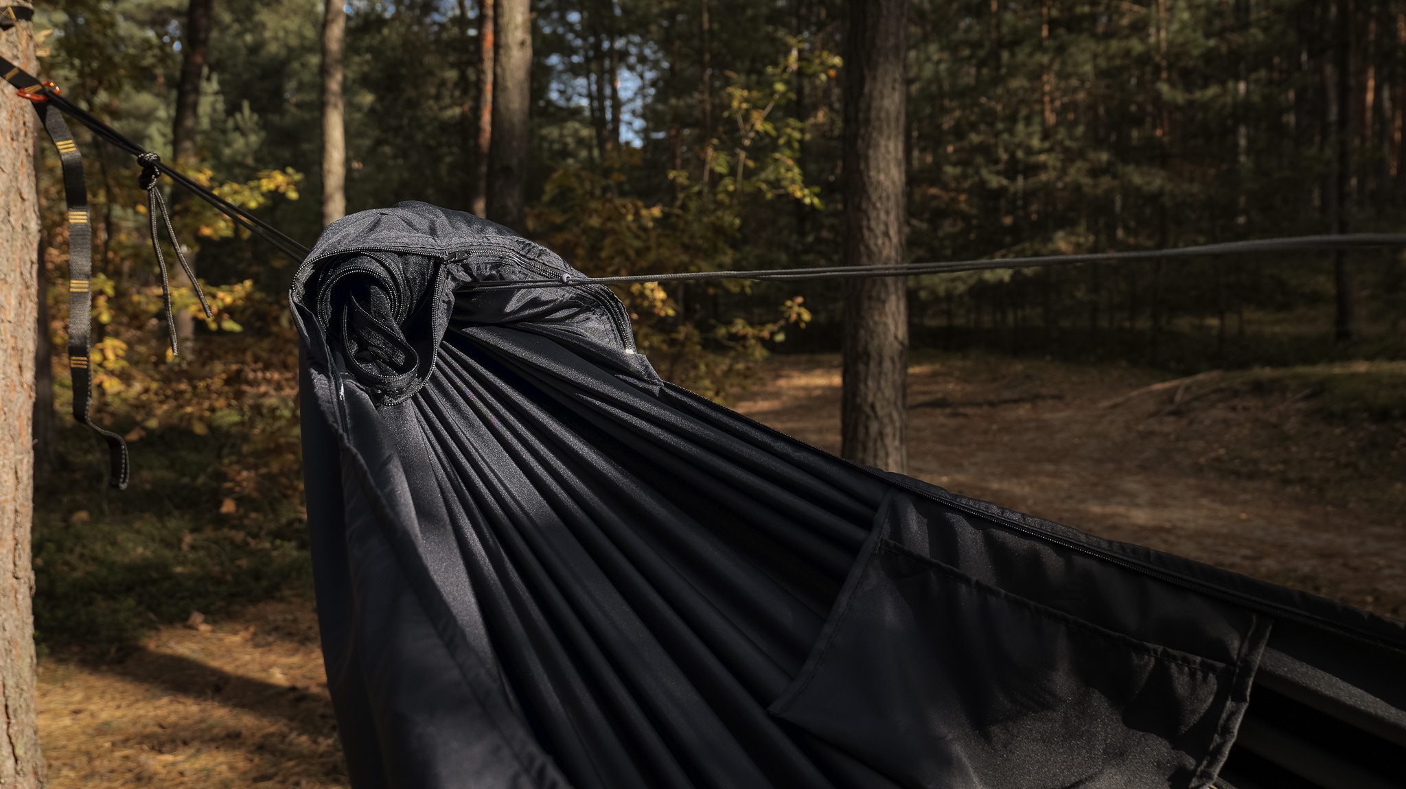 Houpací síť TigerWood Vážka V1 Long Pocket Black - s moskytiérou