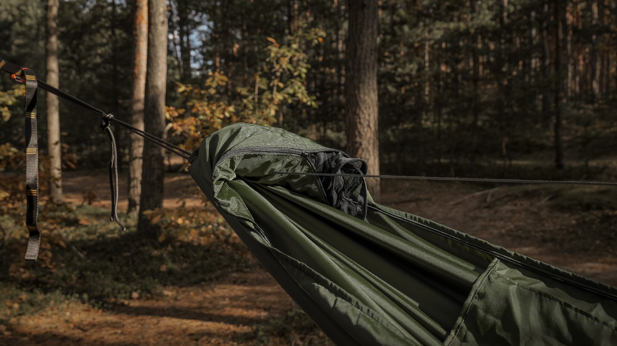 Houpací síť TigerWood Vážka V1 Long Pocket Green - s moskytiérou