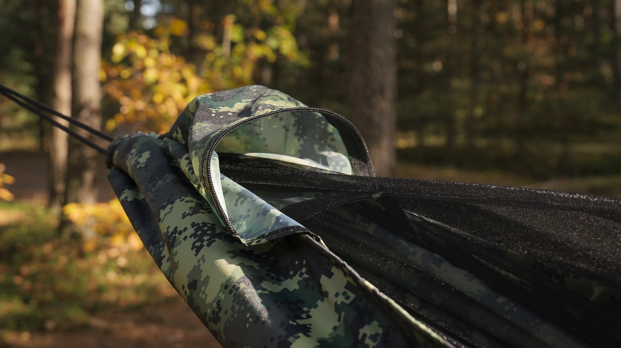 Houpací síť TigerWood Vážka V1 Long Pocket Camo - s moskytiérou