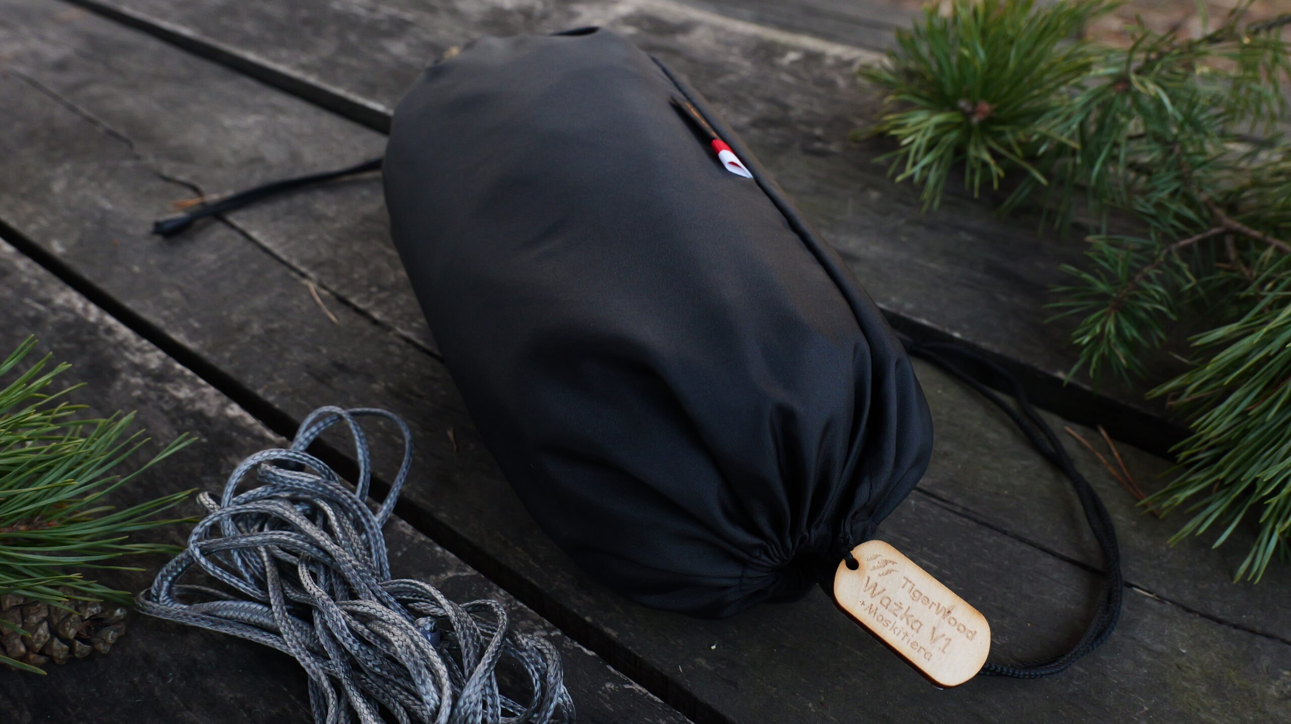 Houpací síť TigerWood Vážka V1 Double Zip s moskytiérou - Black