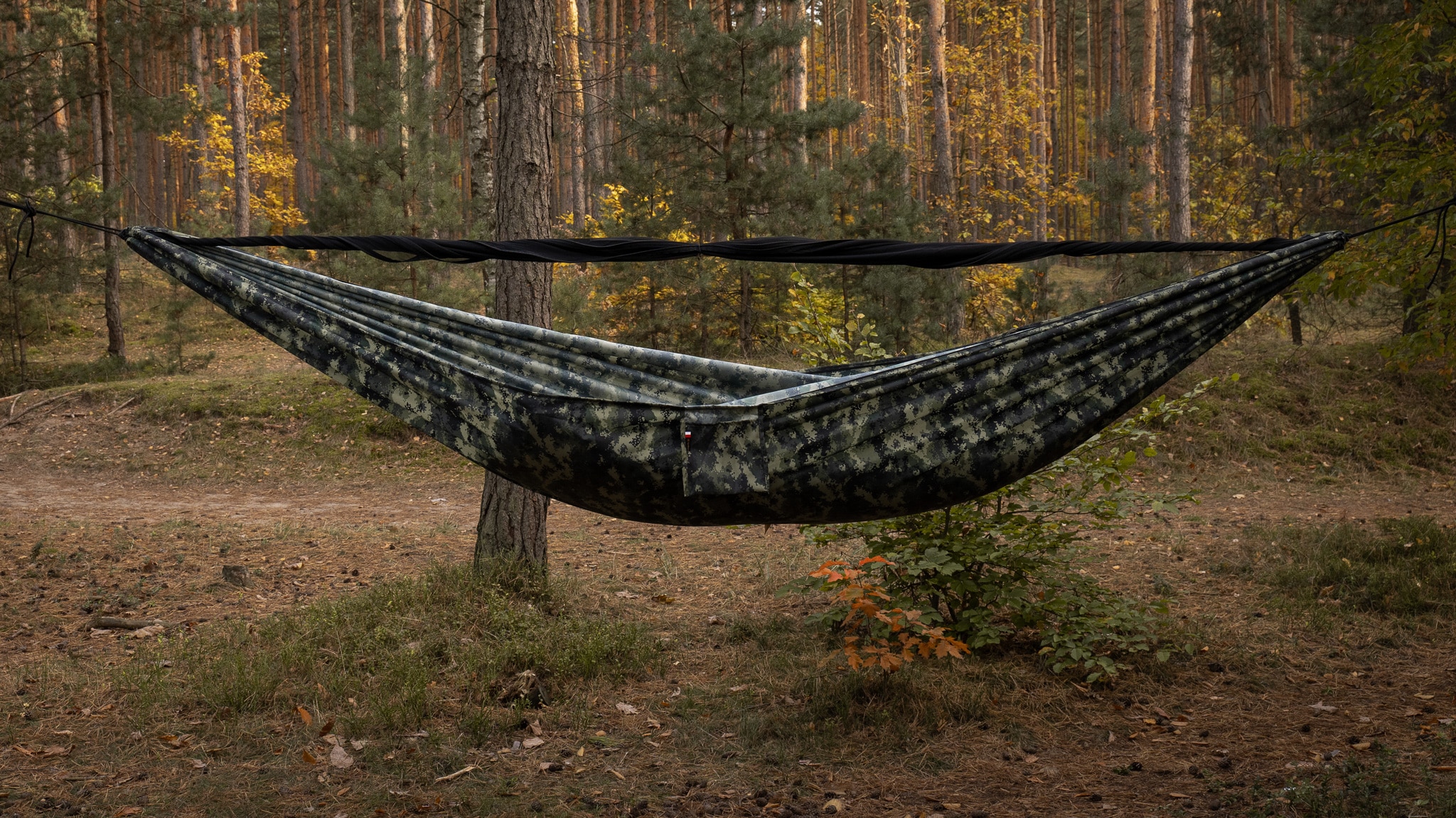 Houpací síť TigerWood Vážka V1 Long Double Zip Camo - s moskytiérou