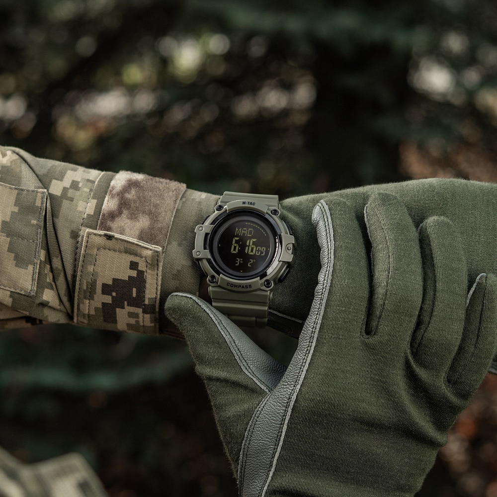 Taktické hodinky M-Tac s kompasem 2233 – Ranger Green