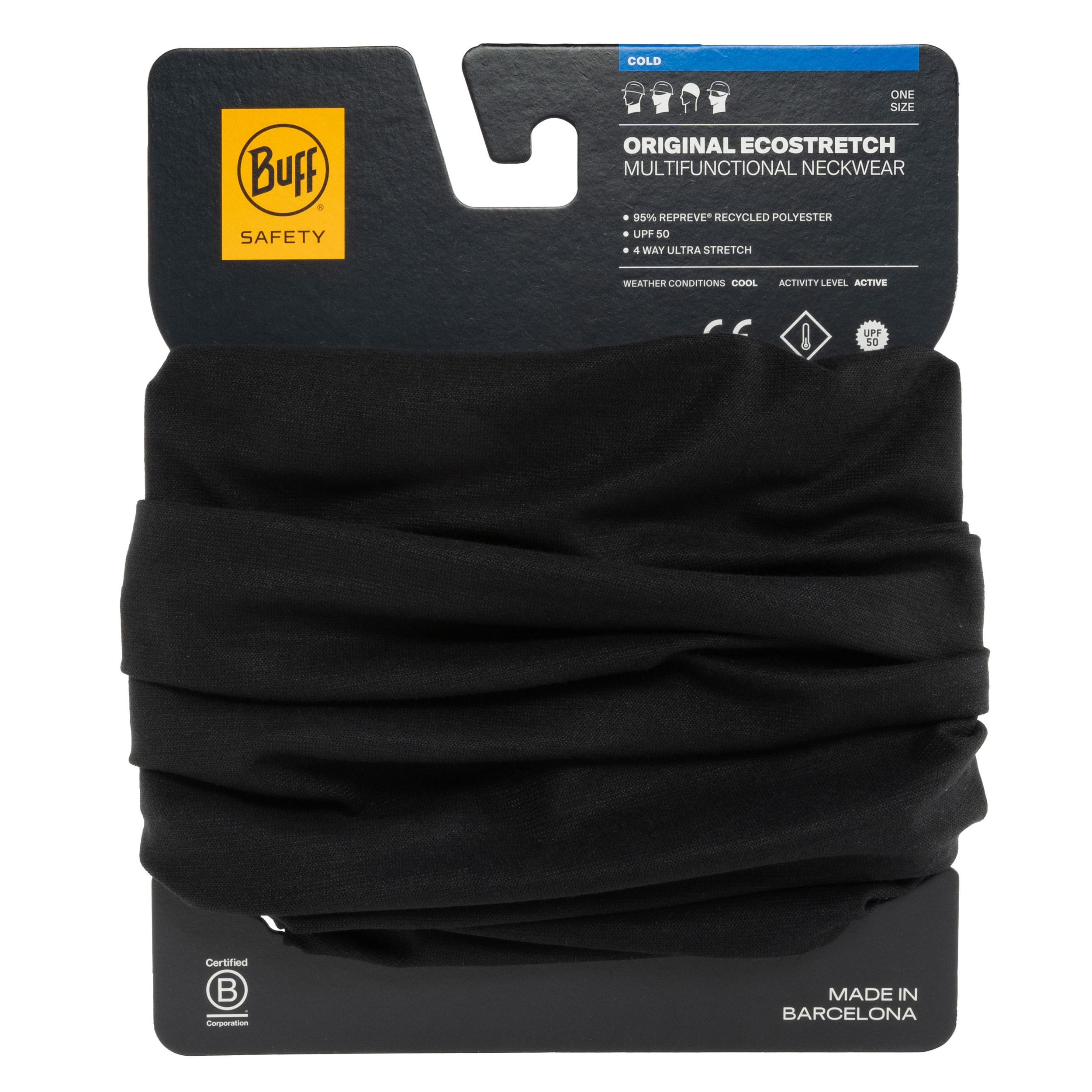 Ochranný šátek Buff Safety Original Ecostretch - Black