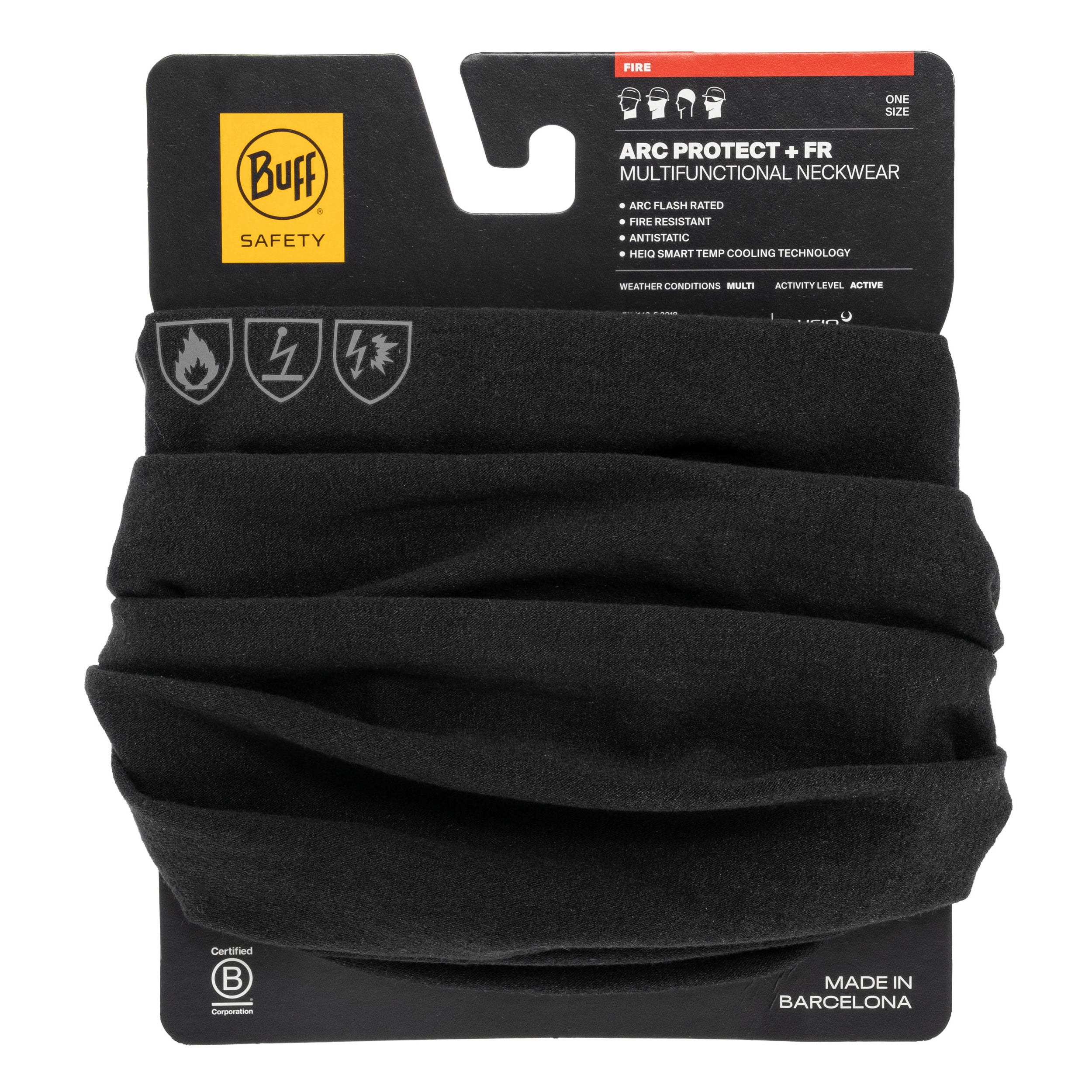 Ohnivzdorný ochranný šátek Buff Safety Arc Protect + Fire Resistant - Solid Paris Blue