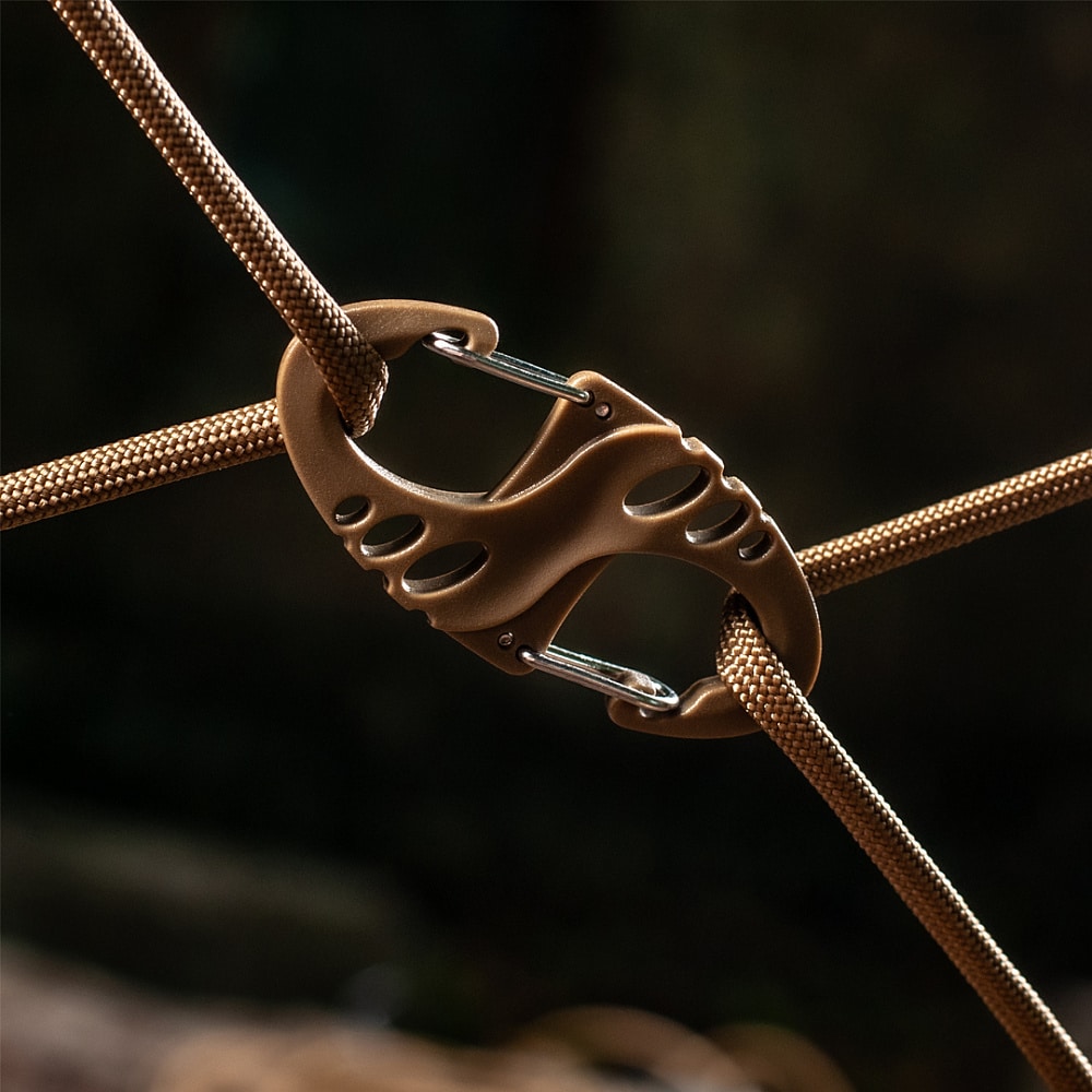 Plastová karabina M-Tac S-Hook Coyote - 5 ks