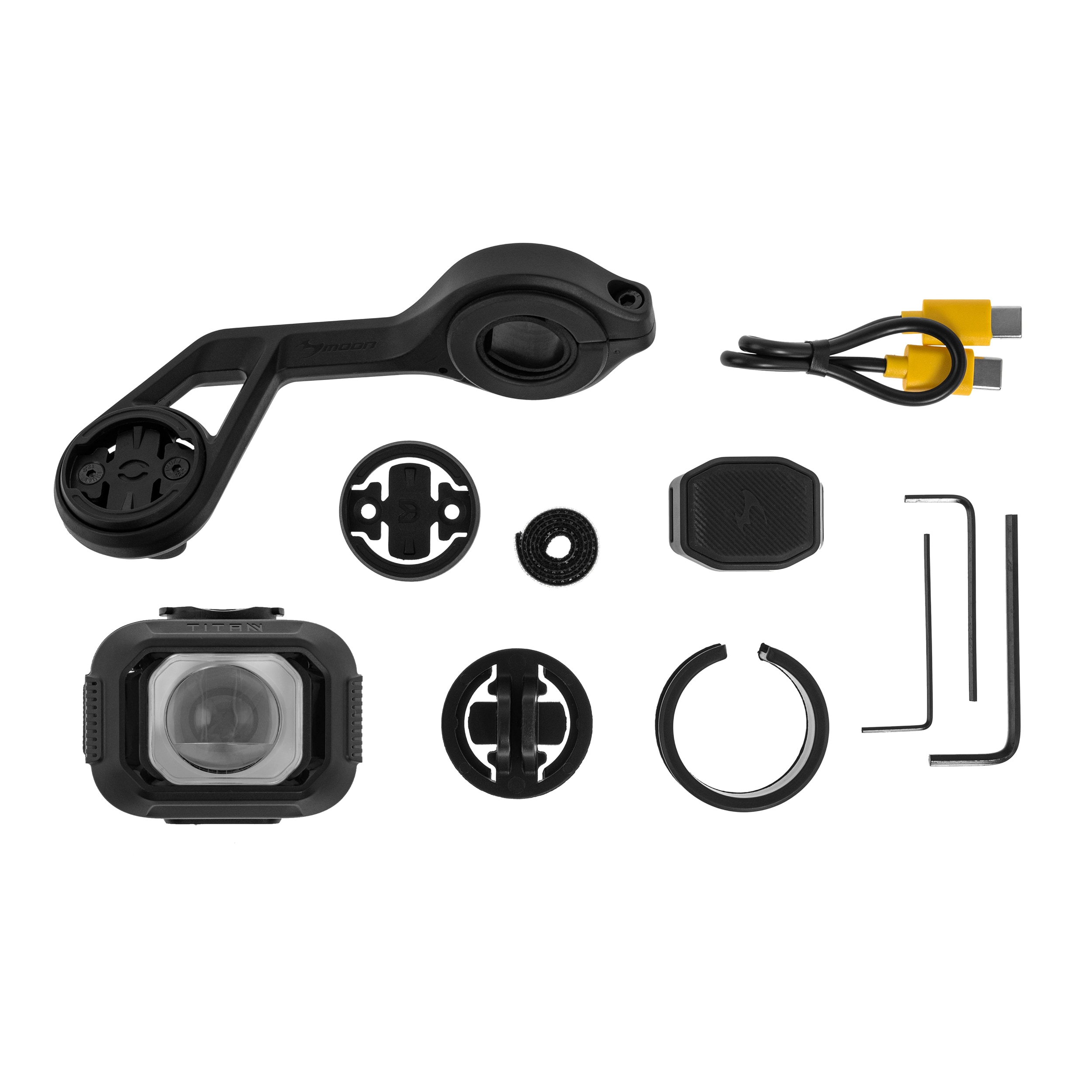 Přední světlo na kolo Moon Titan Max Black – 1700 lumenů