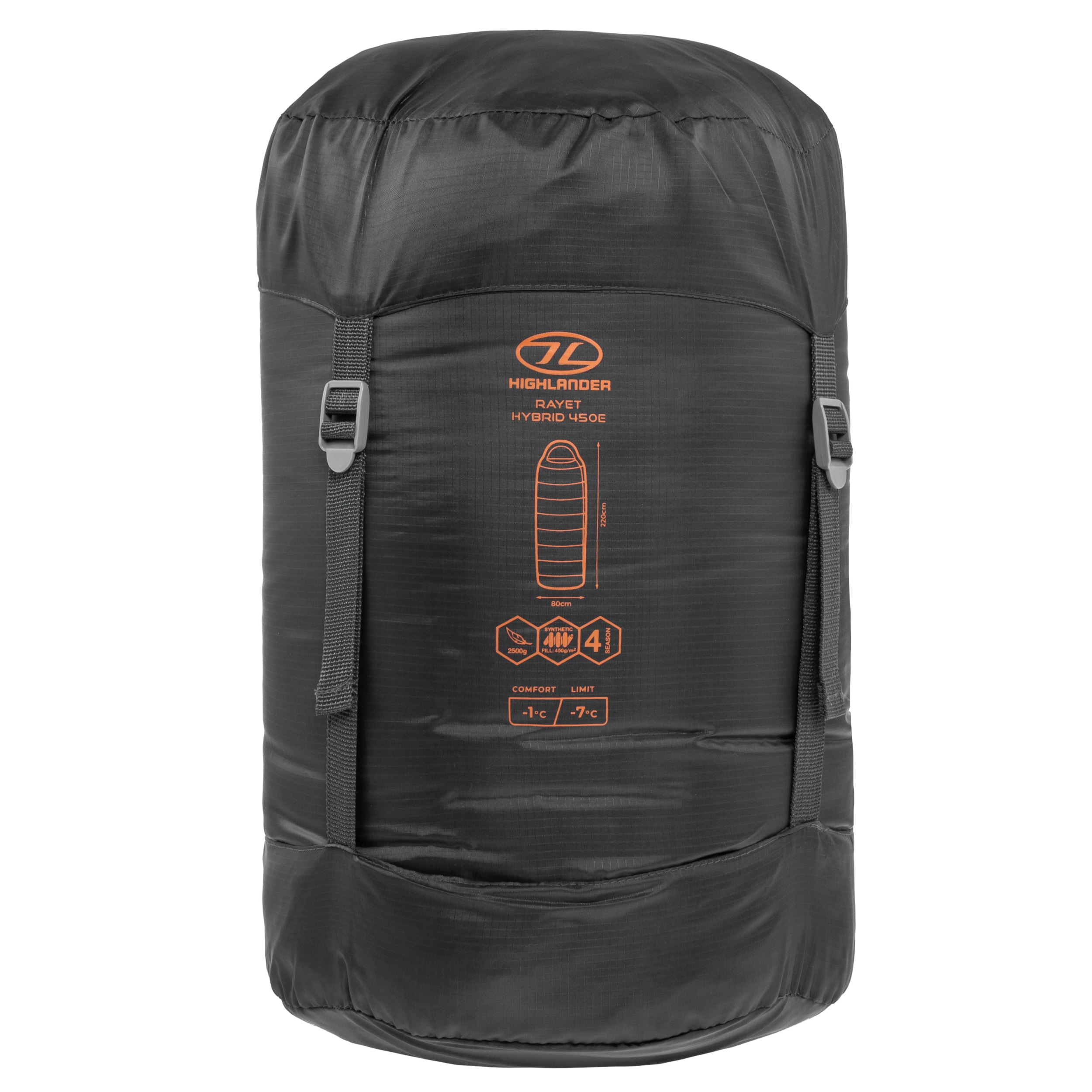 Spací pytel Highlander Outdoor Rayet Hybrid 450 - Dark Grey